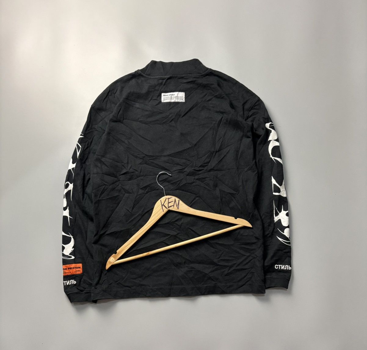 Heron Preston Heron Preston HP Brush Long-Sleeve Turtleneck T-shirt Size US XS / EU 42 / 0 - 2 Thumbnail