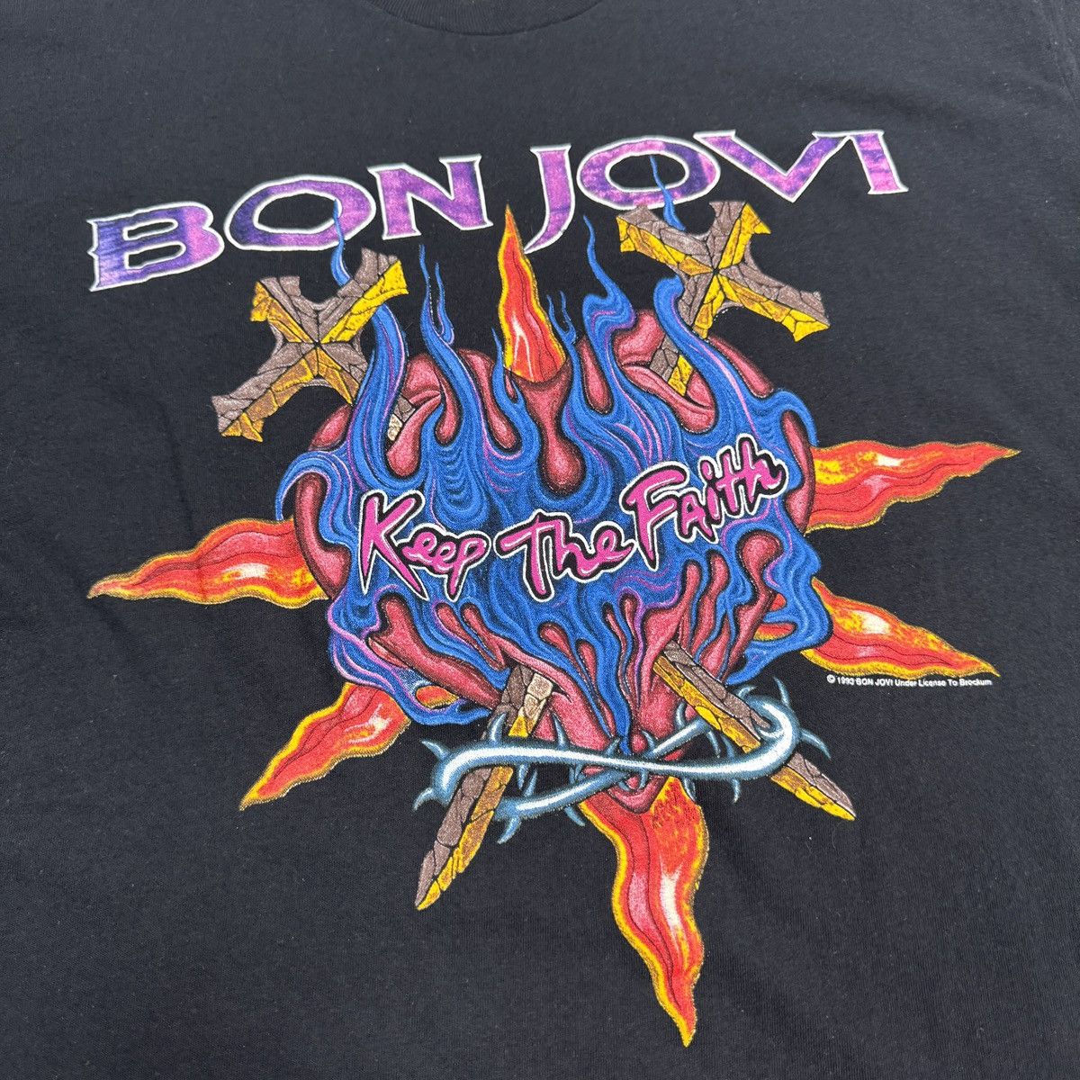 Bon Jovi Vintage Bon Jovi Screen Stars World Tour 1993 T-Shirt Size L Size US L / EU 52-54 / 3 - 9 Thumbnail