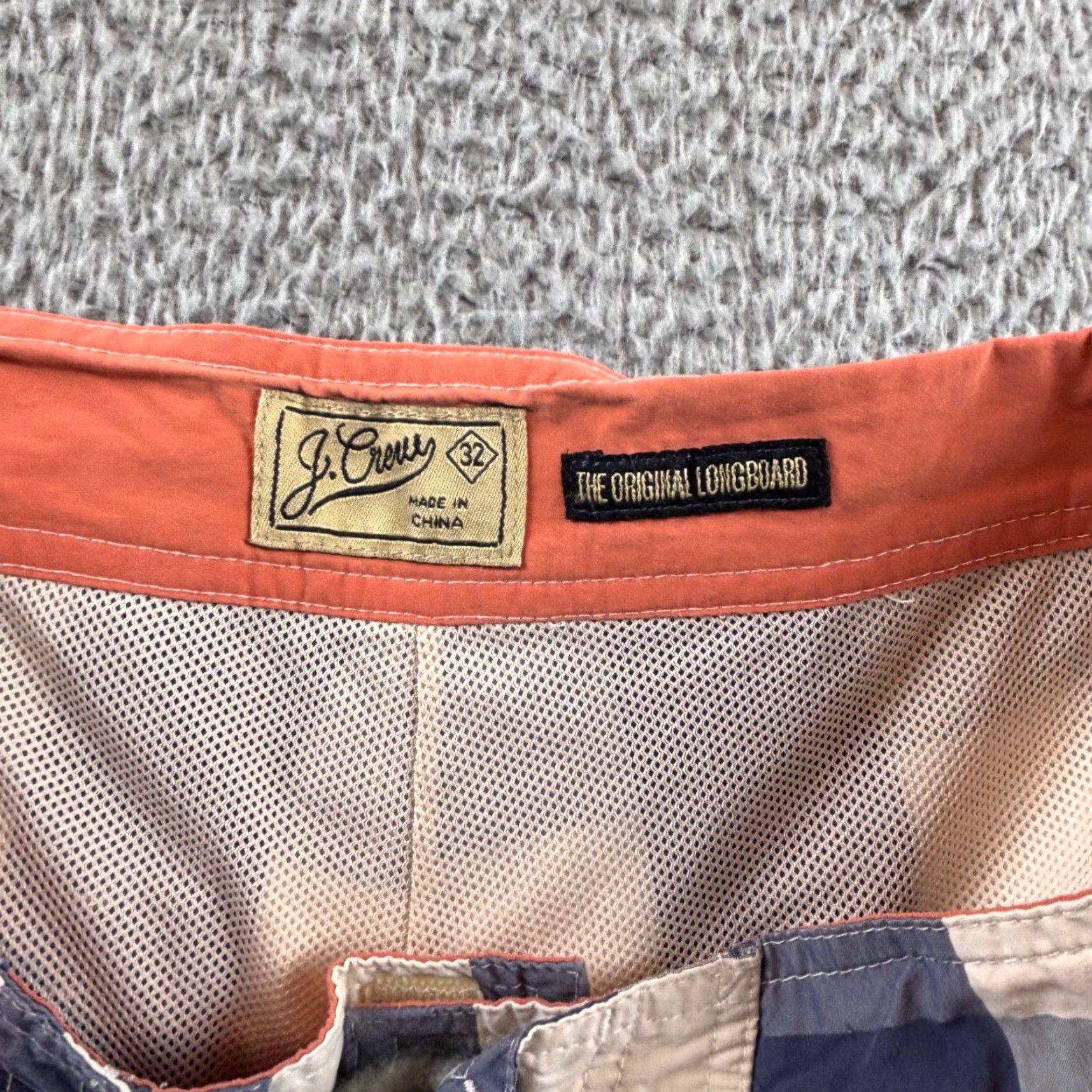 J.Crew J. Crew Trunks Bottom Men 32 Blue Plaid Board Short Short Swim Trunks Lined Drawstring Regular Size US 32 / EU 48 - 2 Thumbnail