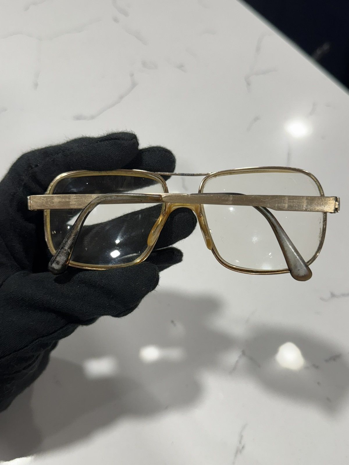 Safilo RARE Vintage AVIATORS by Safilo Elasta 3009 EYEGLASSES FRAME Size ONE SIZE - 5 Thumbnail