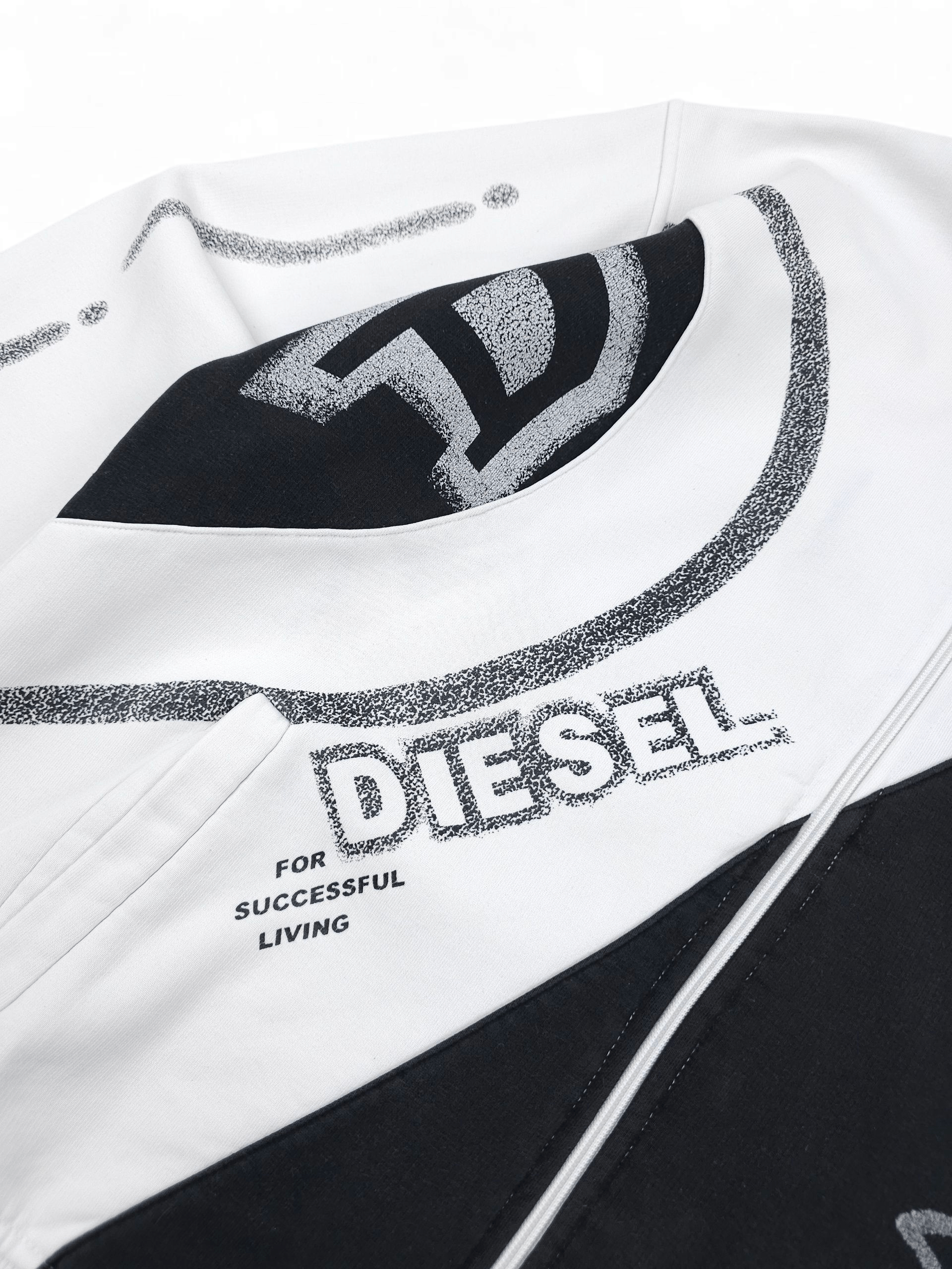 Diesel 💎 Vintage Diesel Bootleg Y2K Tribal Black Boxy Hoodie Size US L / EU 52-54 / 3 - 3 Thumbnail