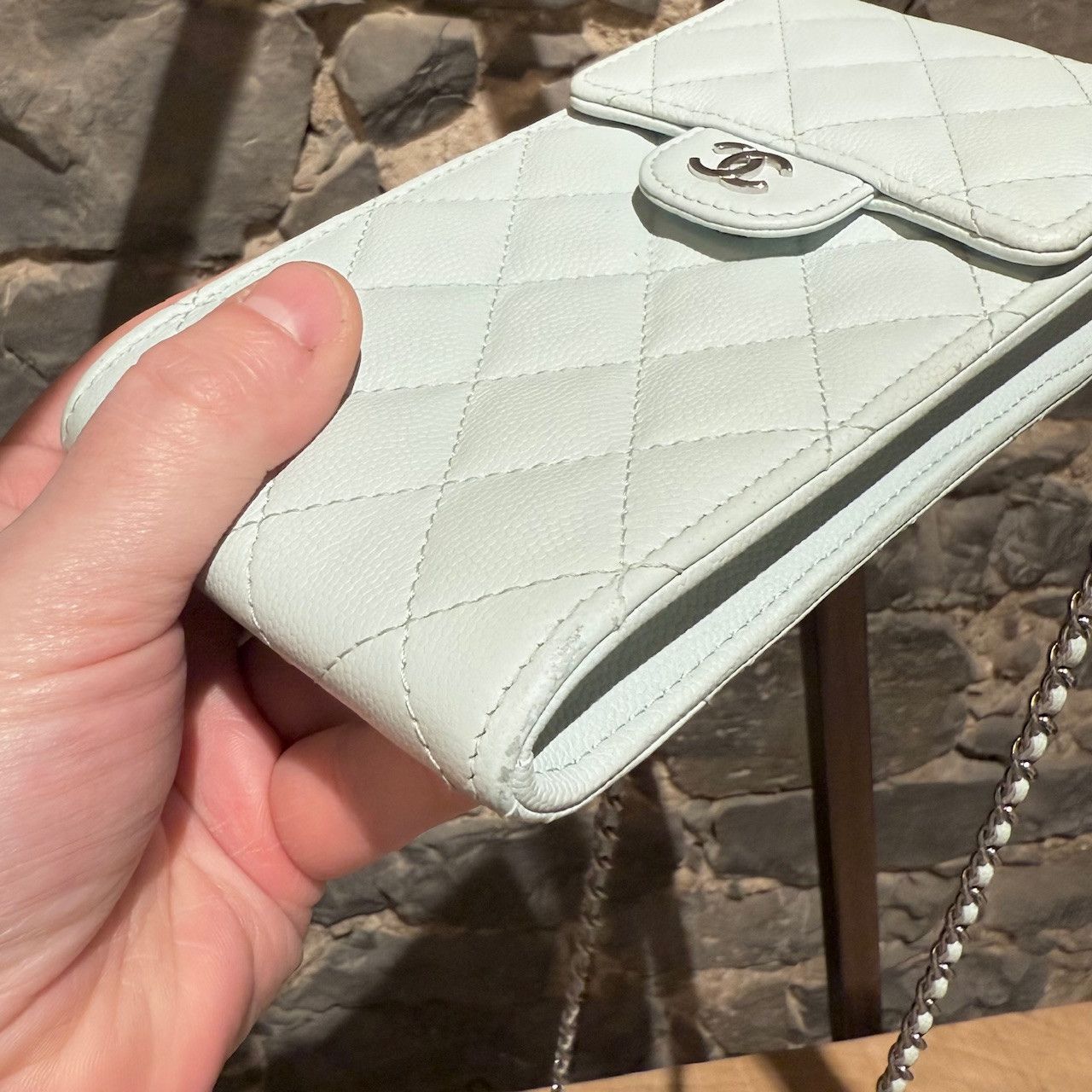 Chanel Chanel 2021 Caviar Leather Phone Holder Crossbody Chain Bag Size ONE SIZE - 17 Thumbnail