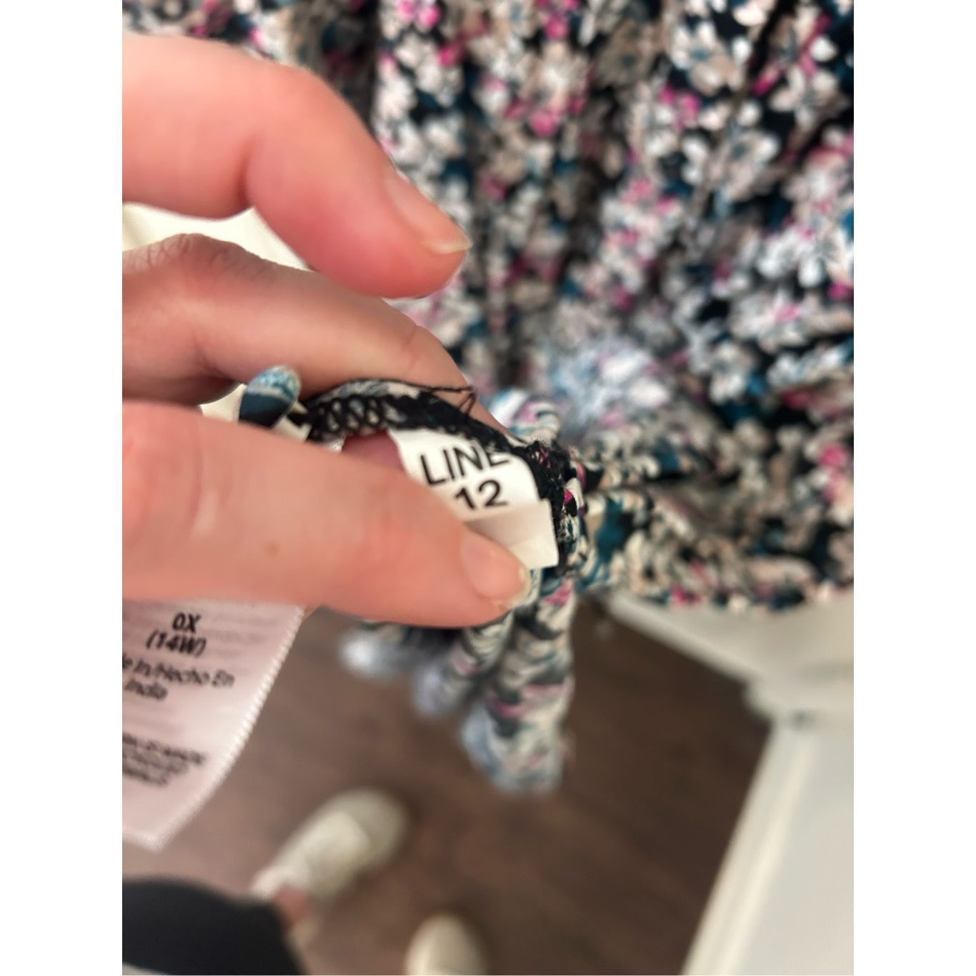 SPY Optic Terra & Sky Dress Multicolor Floral Smocked Midi Side Slits, Size XL / US 12-14 / IT 48-50 - 3 Thumbnail