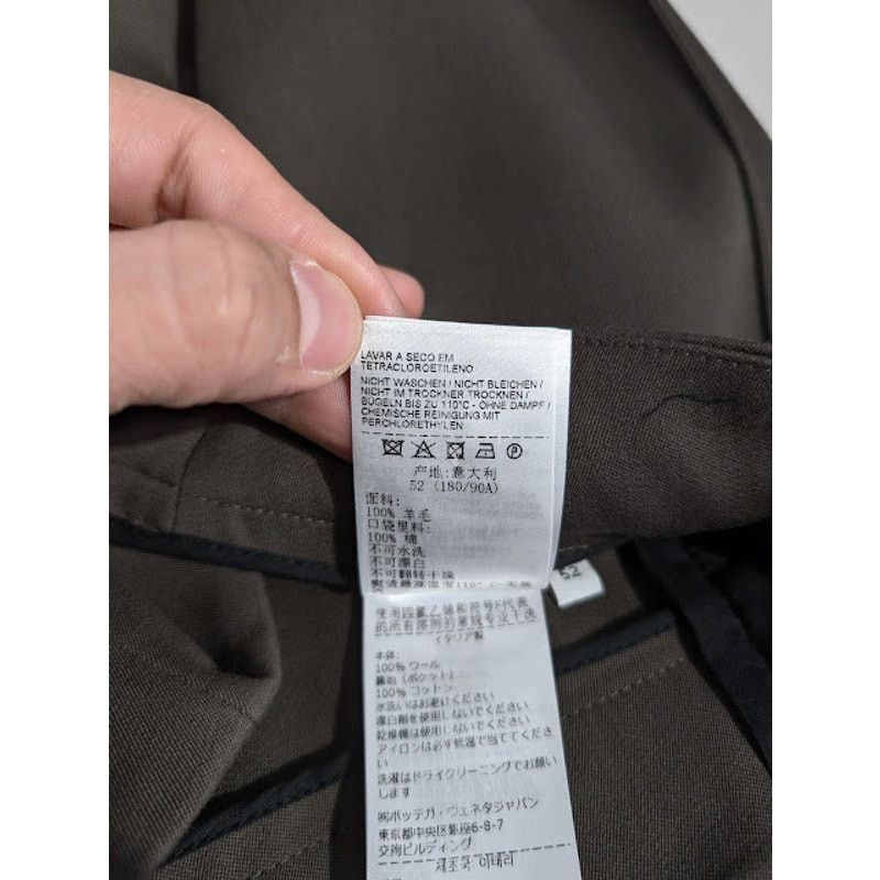 Bottega Veneta o1rshd1 Compact Wool Trousers in Olive Size US 36 / EU 52 - 19 Thumbnail
