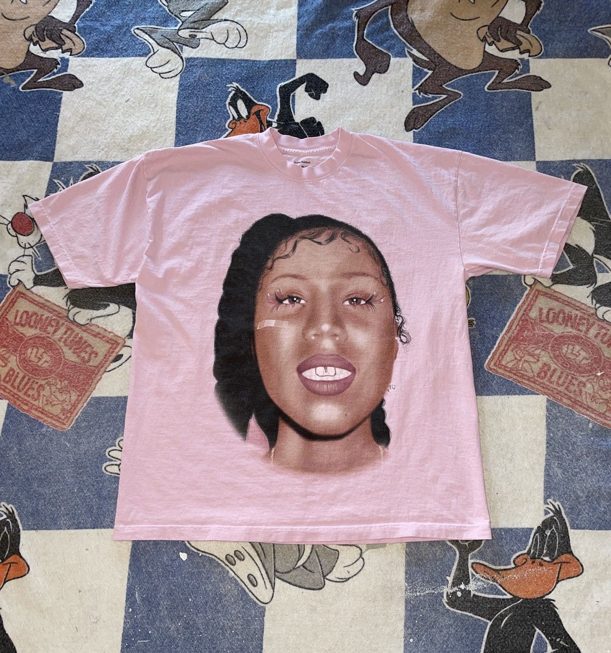 image of Drake “Her Loss” It’S All A Blur Tour Tee in Pink, Men's (Size XL)