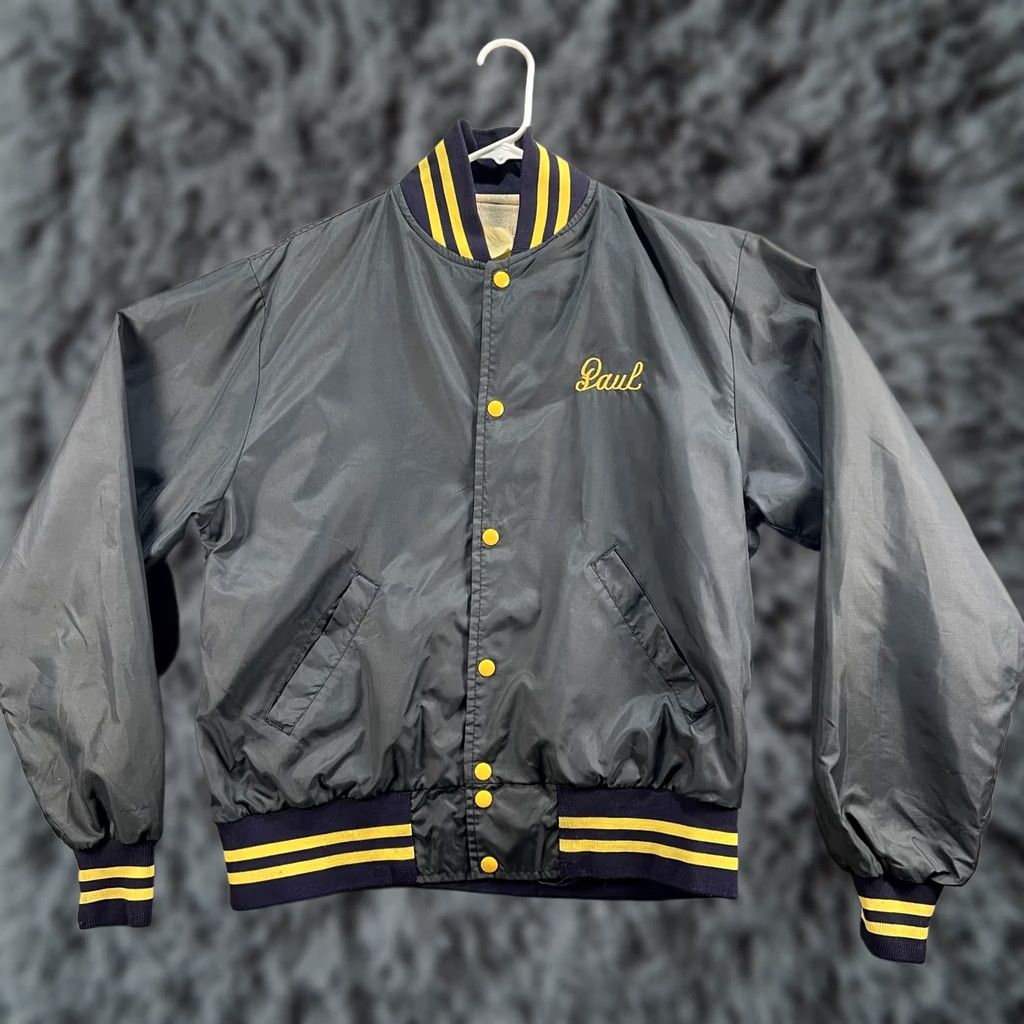 Vintage VINTAGE Reese's Carry-Out Jacket Mens Large Paul Embroidered 80s Blue Varsity Bomber Size US M / EU 48-50 / 2 - 1 Thumbnail