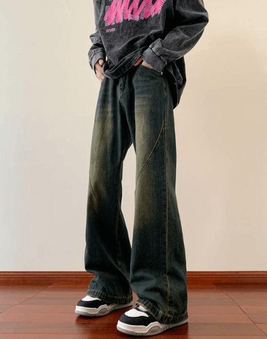 Japanese Brand Blue vintage street washed distressed jeans y2k Size US 32 / EU 48 - 3 Thumbnail