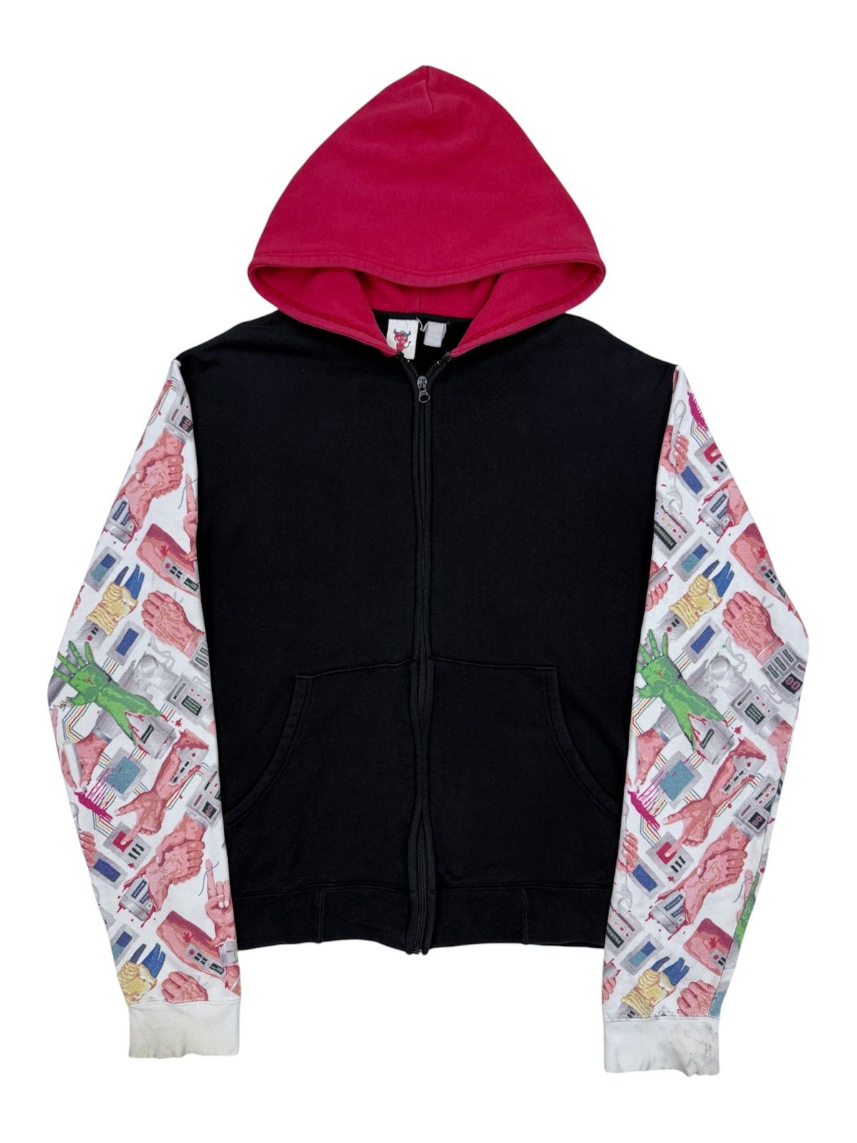 PHENOMENON Vintage 2000s Phenomenon Bionic Arm Graphic Devil Tag Hoodie Size US L / EU 52-54 / 3 - 1 Thumbnail