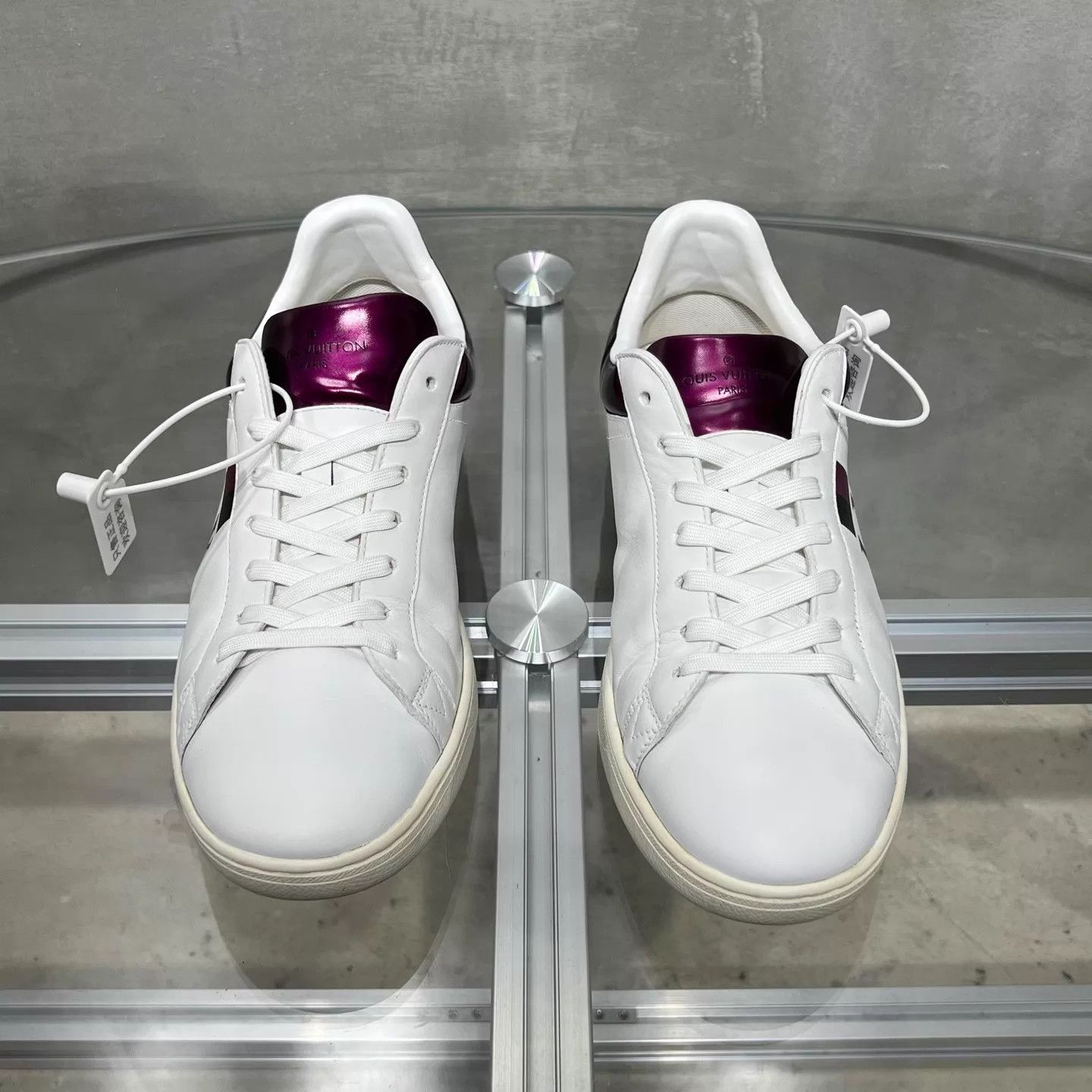 Louis Vuitton LV White Purple Monogram Sneaker UK6.5 (40.5) Size US 7.5 / EU 40-41 - 1 Thumbnail