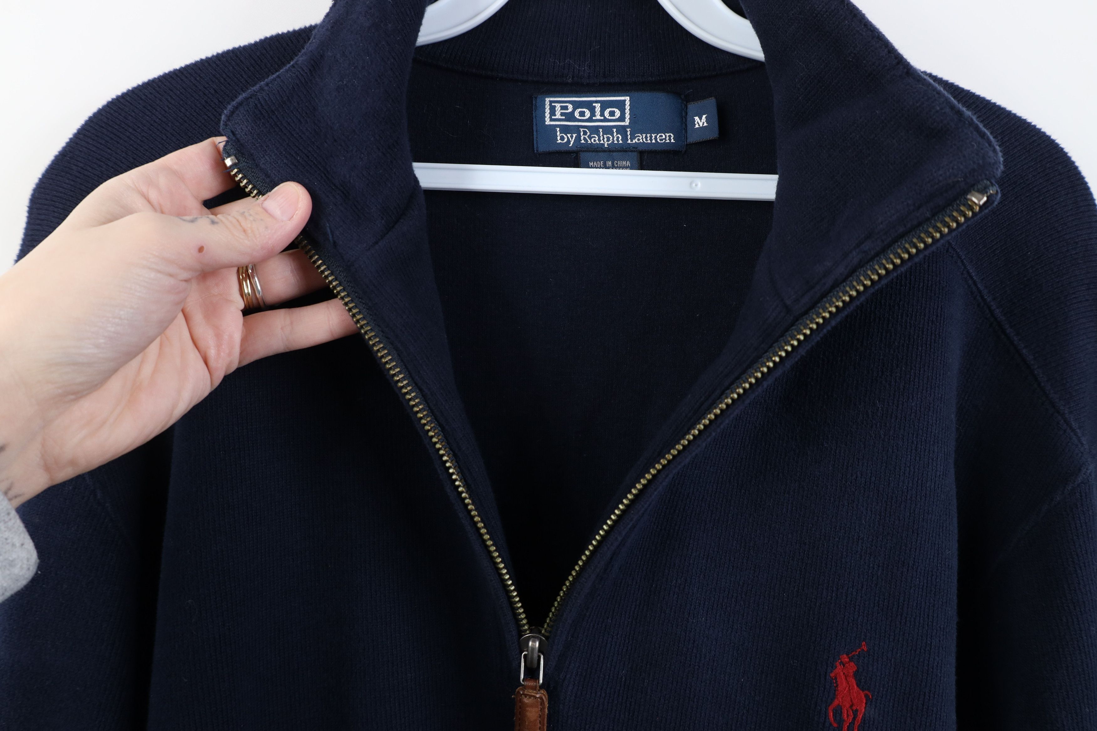Polo Ralph Lauren Vintage 90s Ralph Lauren Ribbed Knit 1/4 1/2 Zip Sweater Size US M / EU 48-50 / 2 - 6 Thumbnail