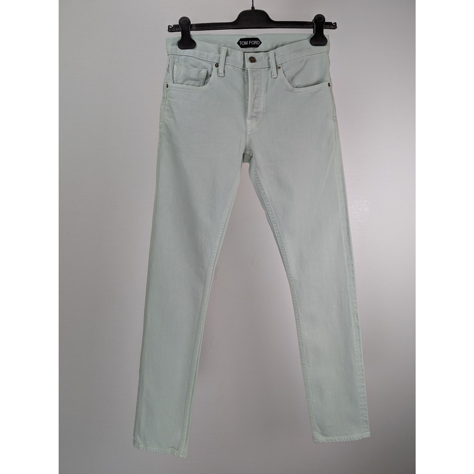 Tom Ford o1rshd1 Slim Denim Jeans in Light Mint Green Size US 30 / EU 46 - 6 Thumbnail