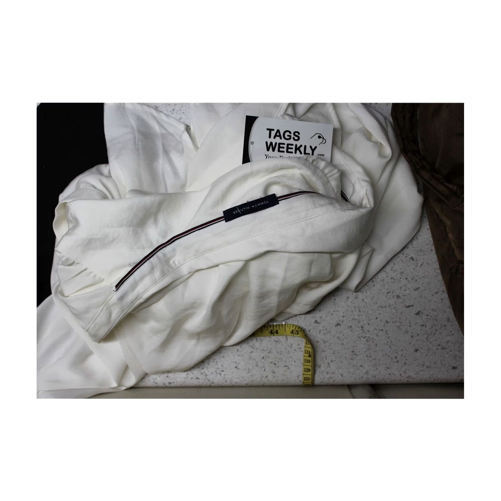 Tommy Hilfiger VINTAGE Tommy Hilfiger Womens Popover Knit Blouse, ivory, Plus Size, 2X Size XXL / US 16-18 / IT 52-54 - 2 Thumbnail