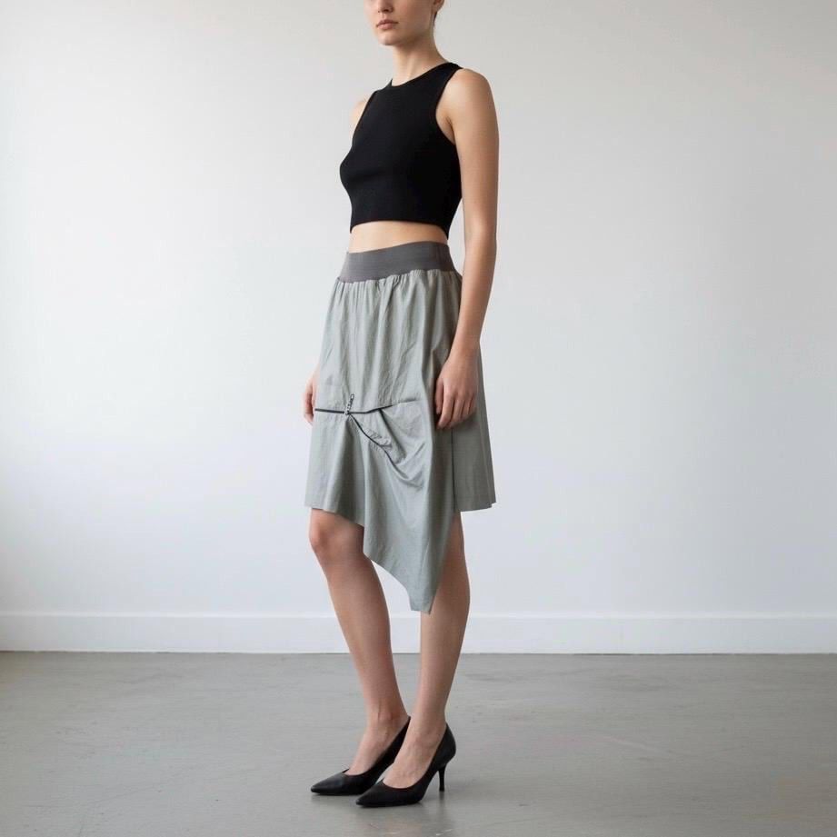 Cop Copine The Cop Copine Neutral Zipped Asymmetrical Skirt Size 27" / US 4 / IT 40 - 2 Thumbnail