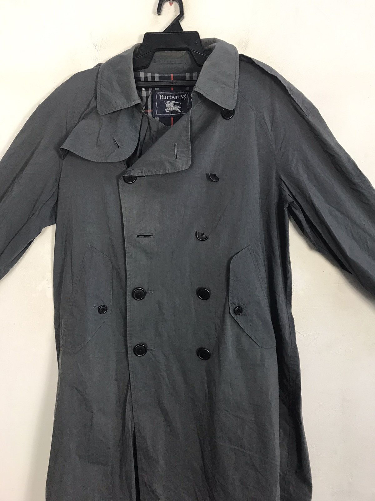 Burberry 90s Burberrys London Trench Coat Black Double Breasted Size US L / EU 52-54 / 3 - 3 Thumbnail