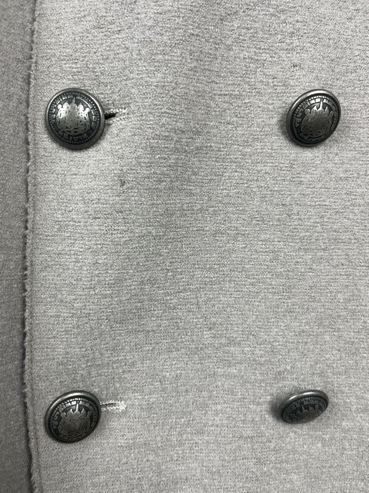 Eleventy Eleventy Double Breasted Coat Wool Grey Metal Button Size 52 Size US L / EU 52-54 / 3 - 4 Thumbnail