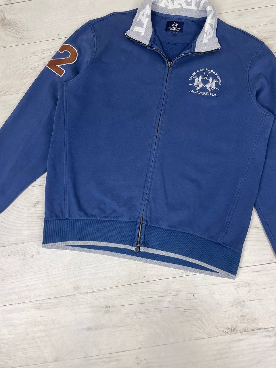 La Martina Vintage La Martina Full Zip Sweatshirt Big Logo Y2K Size US XL / EU 56 / 4 - 3 Thumbnail