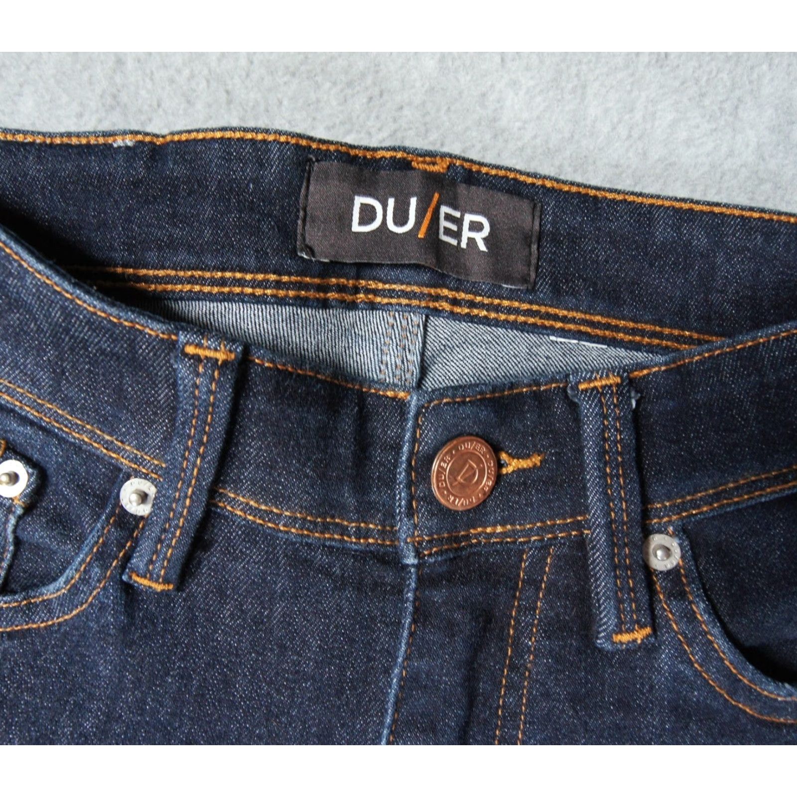 DUER DUER Jeans Mens 30x33 Blue Denim Pants Slim Fit Stretch 5-Pocket Design Casual Casual Size US 30 / EU 46 - 3 Thumbnail