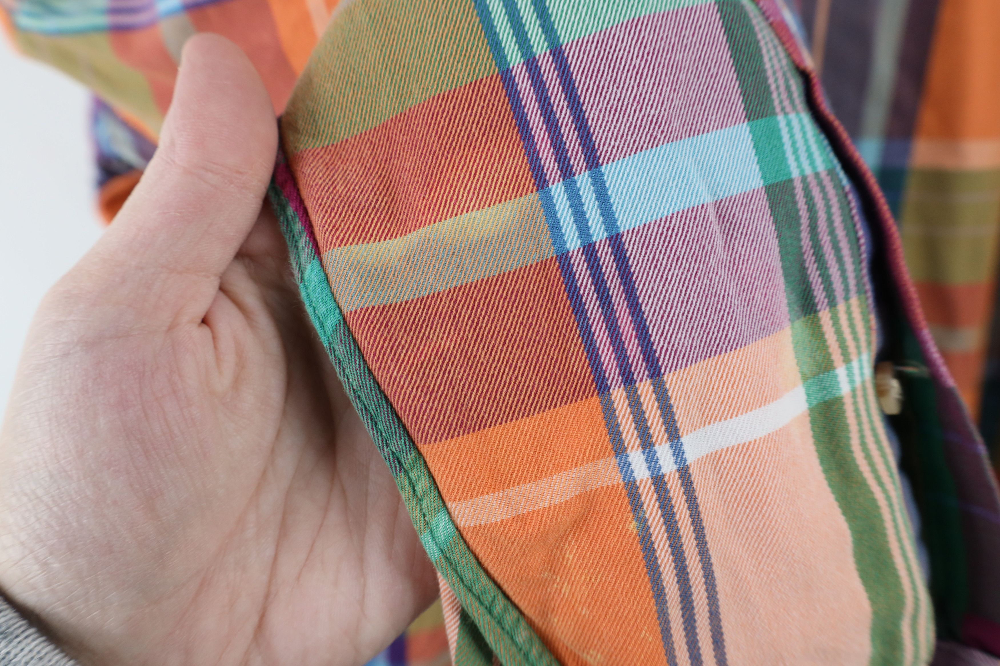 Ralph Lauren × Vintage Vintage 90s Ralph Lauren Rainbow Plaid Button Down Shirt Size US XXL / EU 58 / 5 - 5 Thumbnail