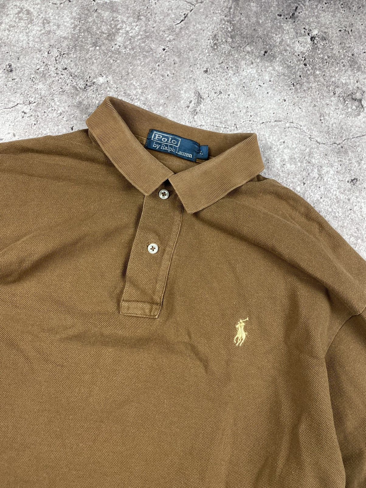 Polo Ralph Lauren × Vintage Polo Ralph Lauren Vintage Y2K Brown Polo T-Shirt Size US XL / EU 56 / 4 - 3 Thumbnail