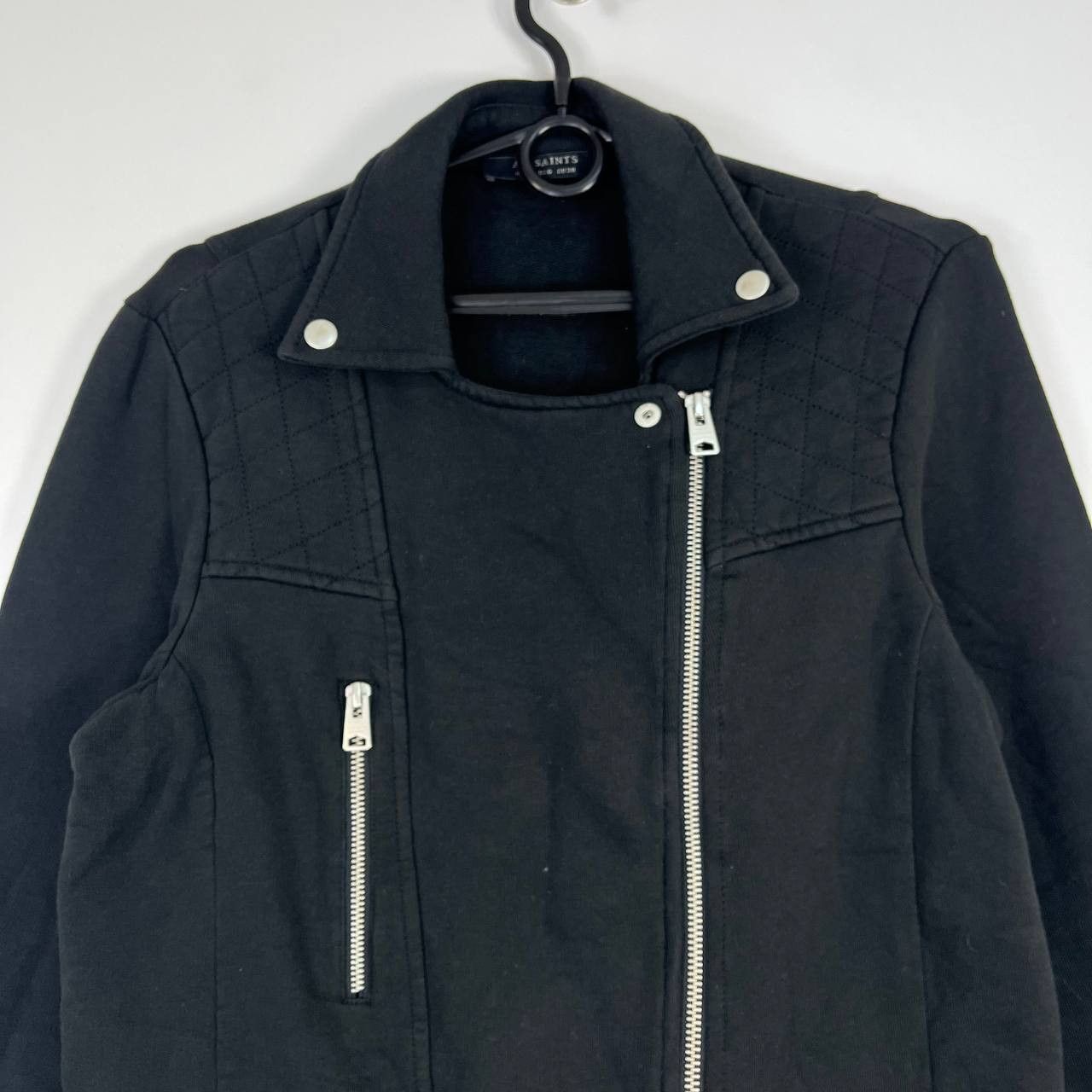 Allsaints ALLSAINTS Women’s Biker Jacket Black Zip Up Moto Size UK 10 Size M / US 6-8 / IT 42-44 - 2 Thumbnail