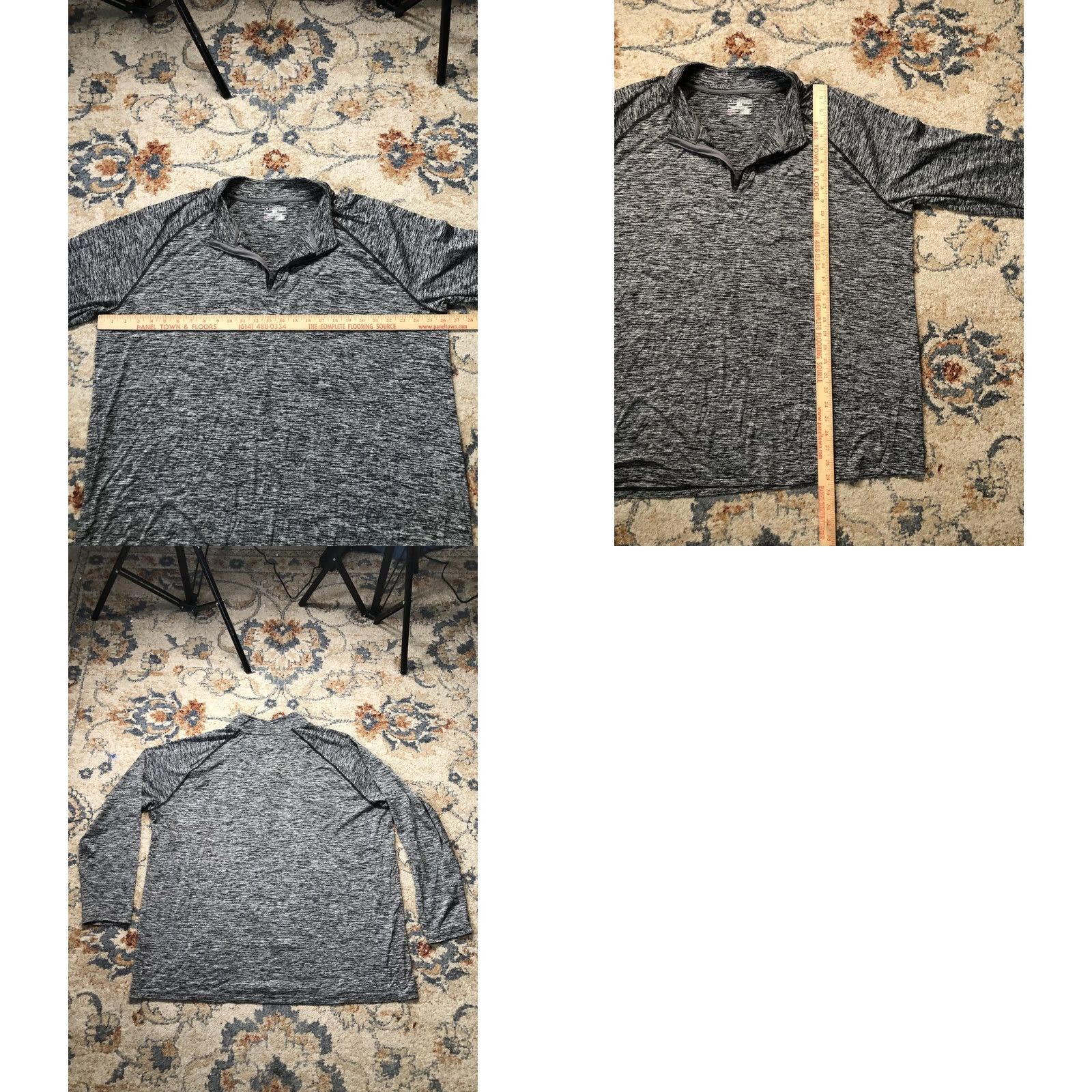Under Armour Under Armour HeatGear Shirt Mens 3XL Gray Quarter Zip Long Sleeve Pullover Loose Size US XXL / EU 58 / 5 - 8 Thumbnail
