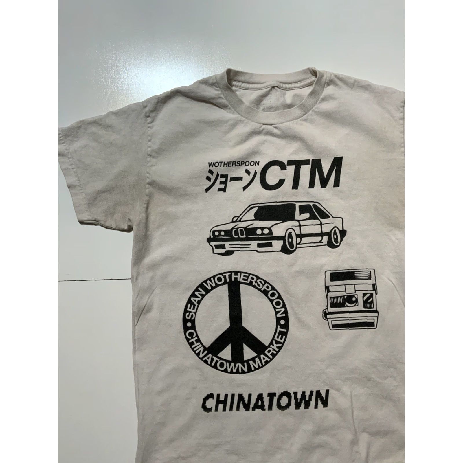 Vintage VINTAGE Chinatown Market CTM X Sean Wotherspoon Peace SW White Crew S/S T-Shirt M Mens Shirt White Peace 90s? Size US M / EU 48-50 / 2 - 3 Thumbnail