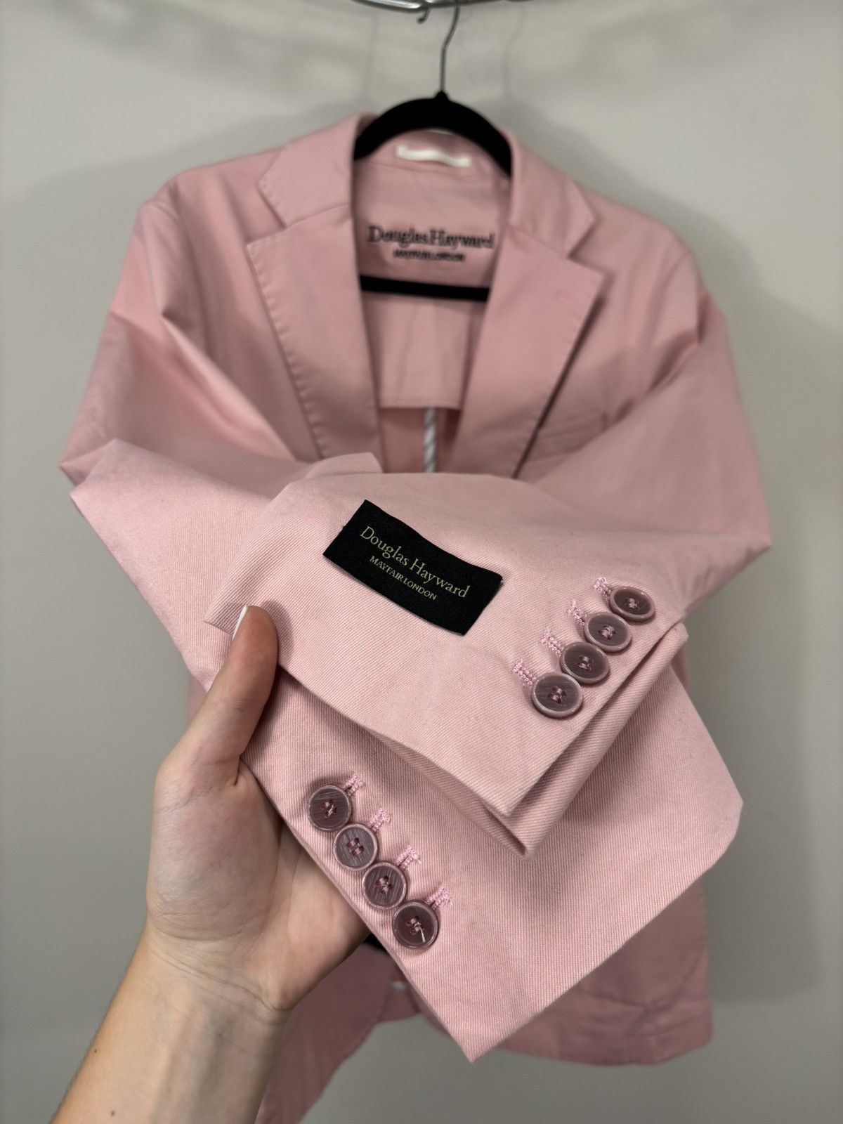Douglas Hayward Douglas Hayward Men’s Pink Smart Casual Cotton Blazer Jacket Size 40R - 15 Thumbnail