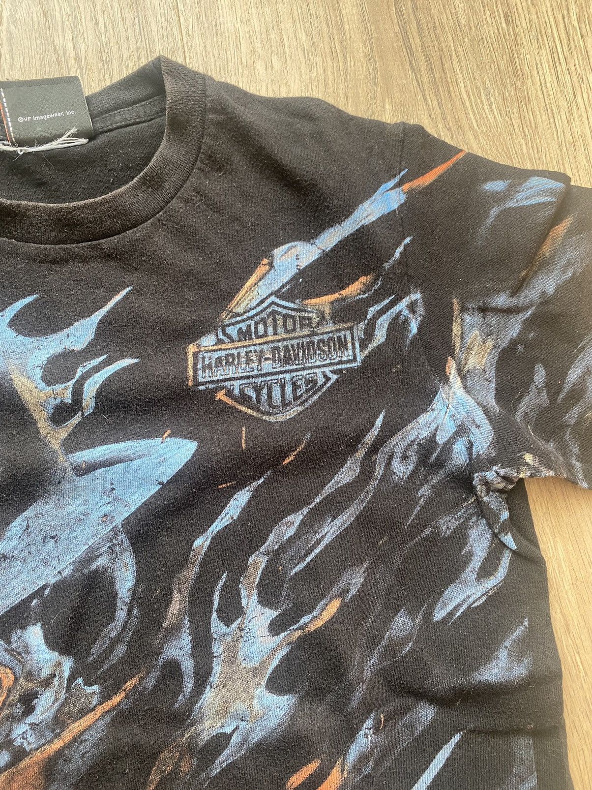 Harley Davidson × Vintage Vintage Harley Davidson overprint Y2K black tee Las Vega Size US M / EU 48-50 / 2 - 3 Thumbnail