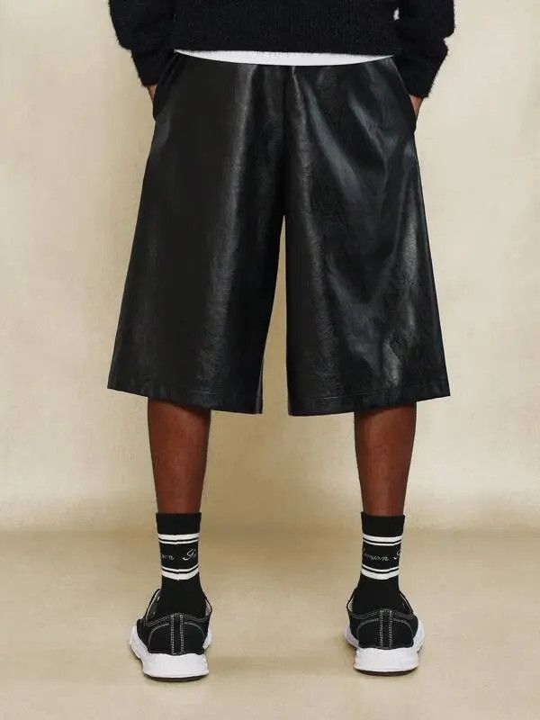 Japanese Brand Norika x Yuri Jorts Shorts PU Leather Punk Size US 34 / EU 50 - 4 Thumbnail