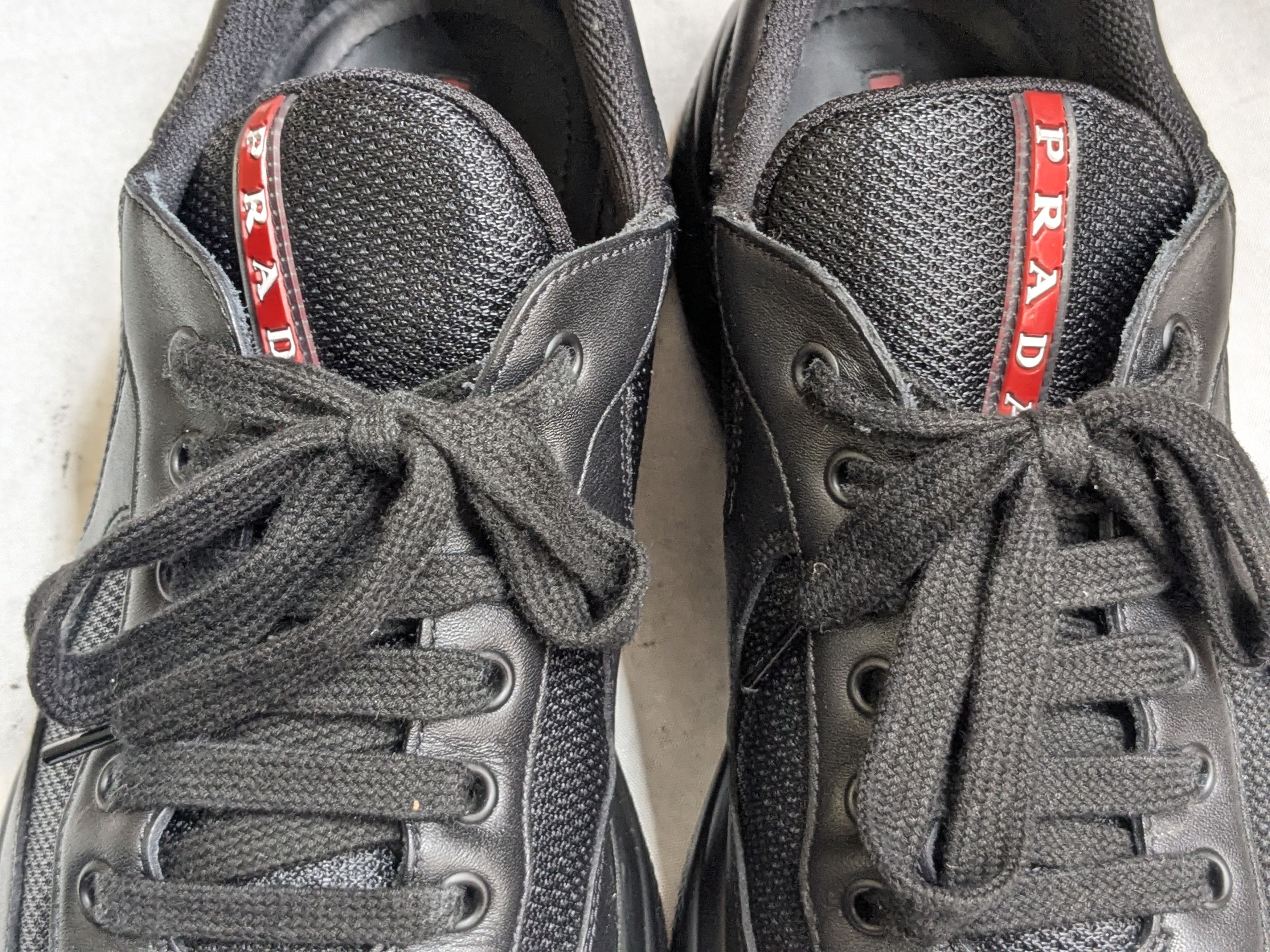 Prada Prada America's Cup Sneakers Black 11 Low Tops Red Size US 11 / EU 44 - 2 Thumbnail