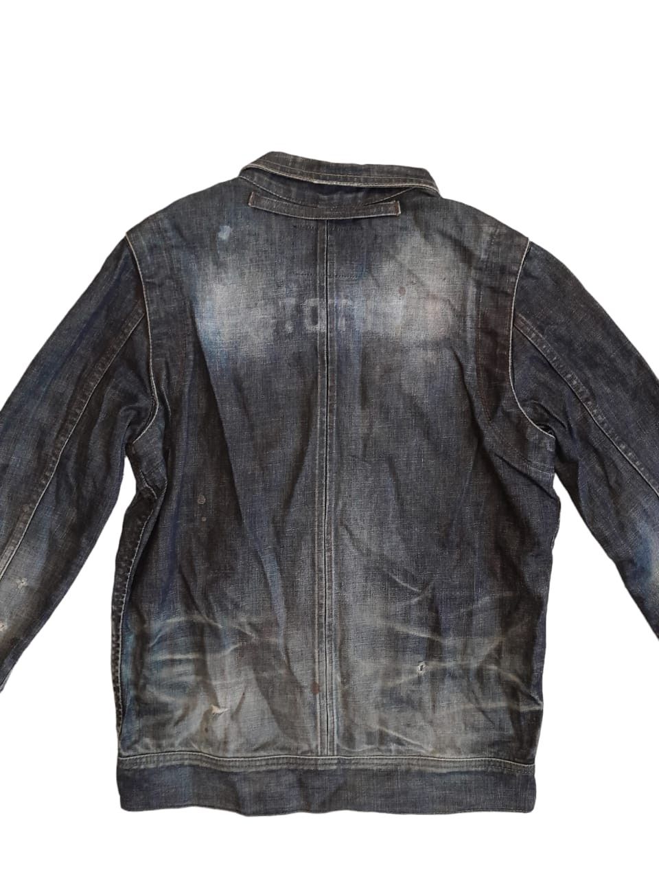 FACTOTUM Factotum Koji Udo Designer Distressed Denim Jacket (E1005) Size US M / EU 48-50 / 2 - 2 Thumbnail