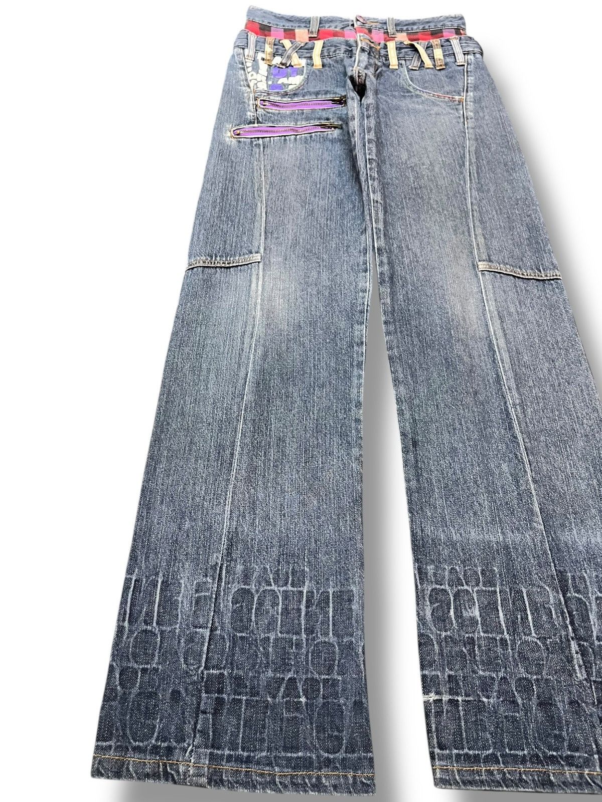Japanese Brand Vintage Japanese Brand Double Waist Denim Size US 26 / EU 42 - 4 Thumbnail