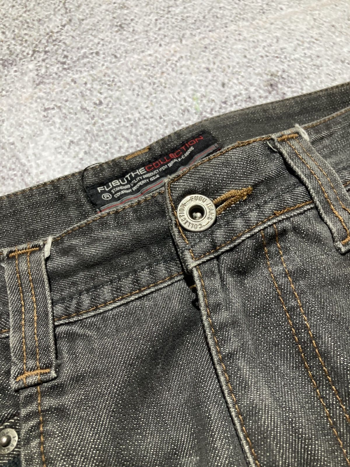 Japanese Brand 2000s Fubu Collection Washed Jeans Pants Charcoal Y2k Size US 34 / EU 50 - 11 Thumbnail