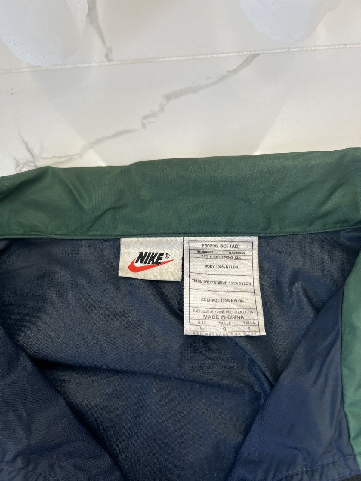 Nike × Vintage 90's NIKE BACK SWOOSH Y2K TRACK JACKET RARE GORPCORE Size US L / EU 52-54 / 3 - 6 Thumbnail