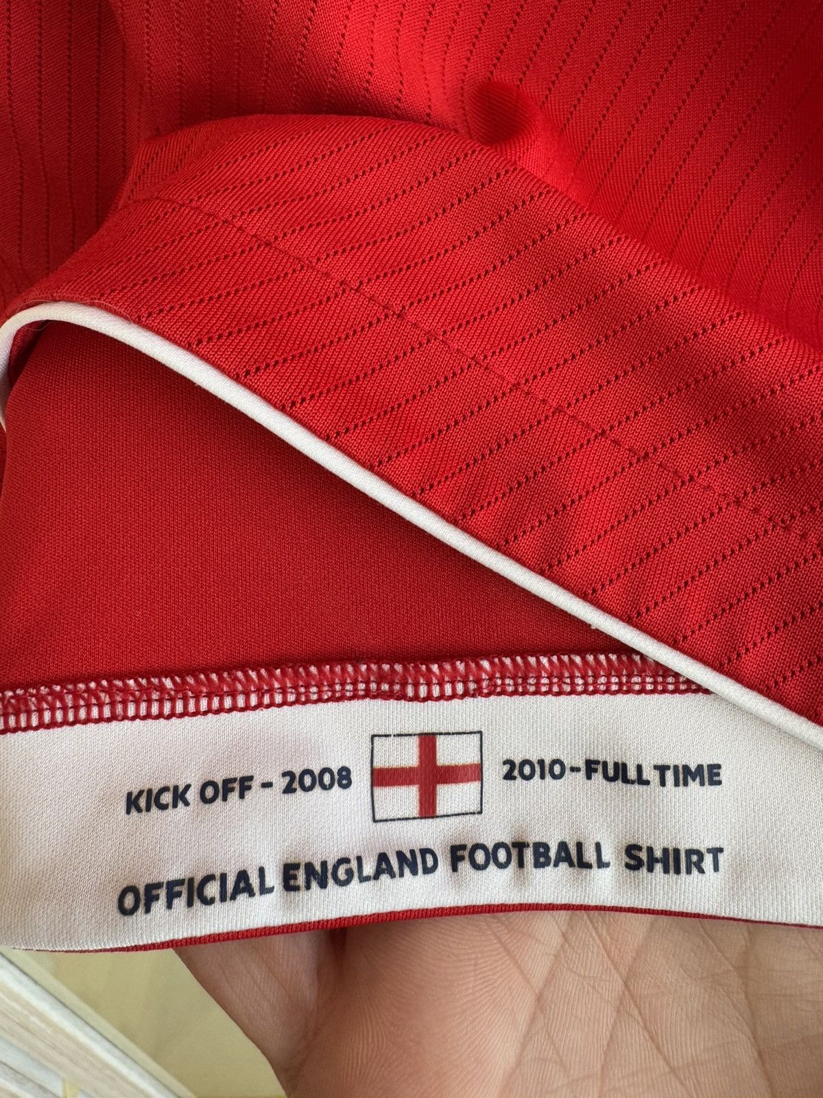 Umbro England 2008-2009 Away Soccer Jersey Football Kit Shirt Size US L / EU 52-54 / 3 - 11 Thumbnail