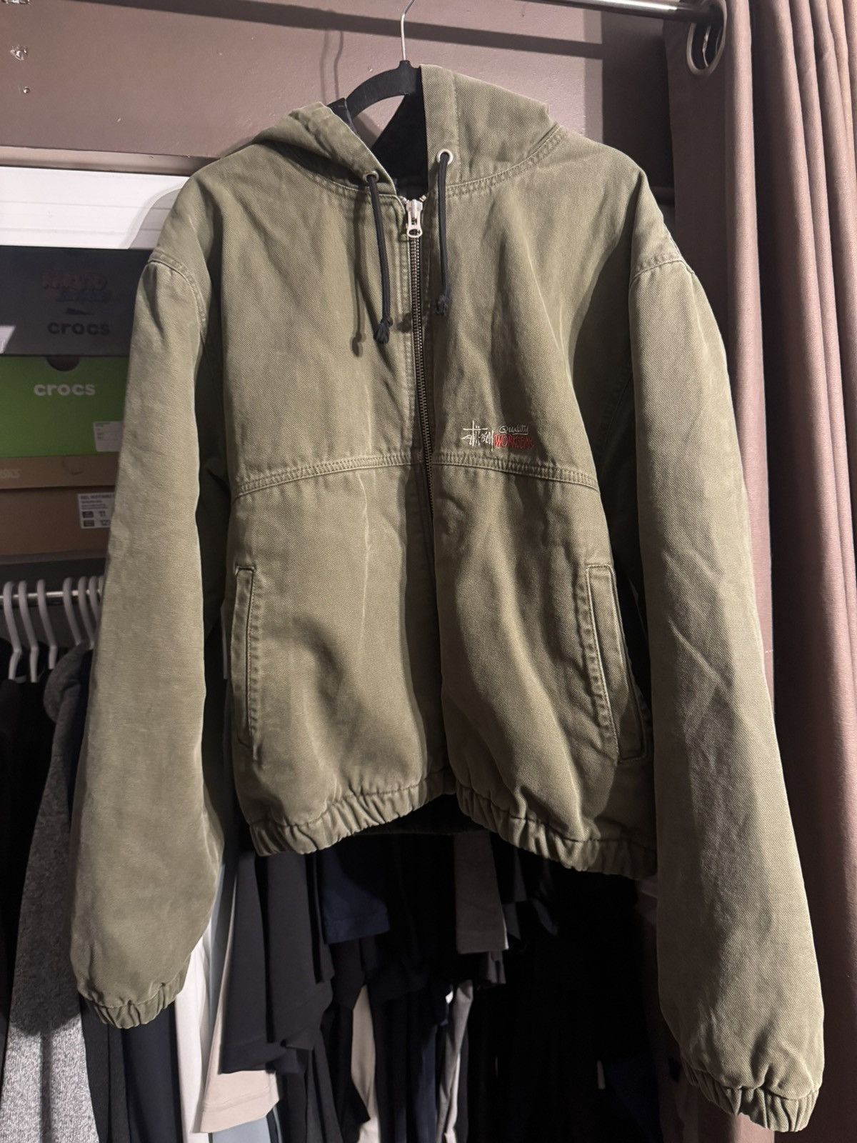 Stussy Olive Work Jacket XL