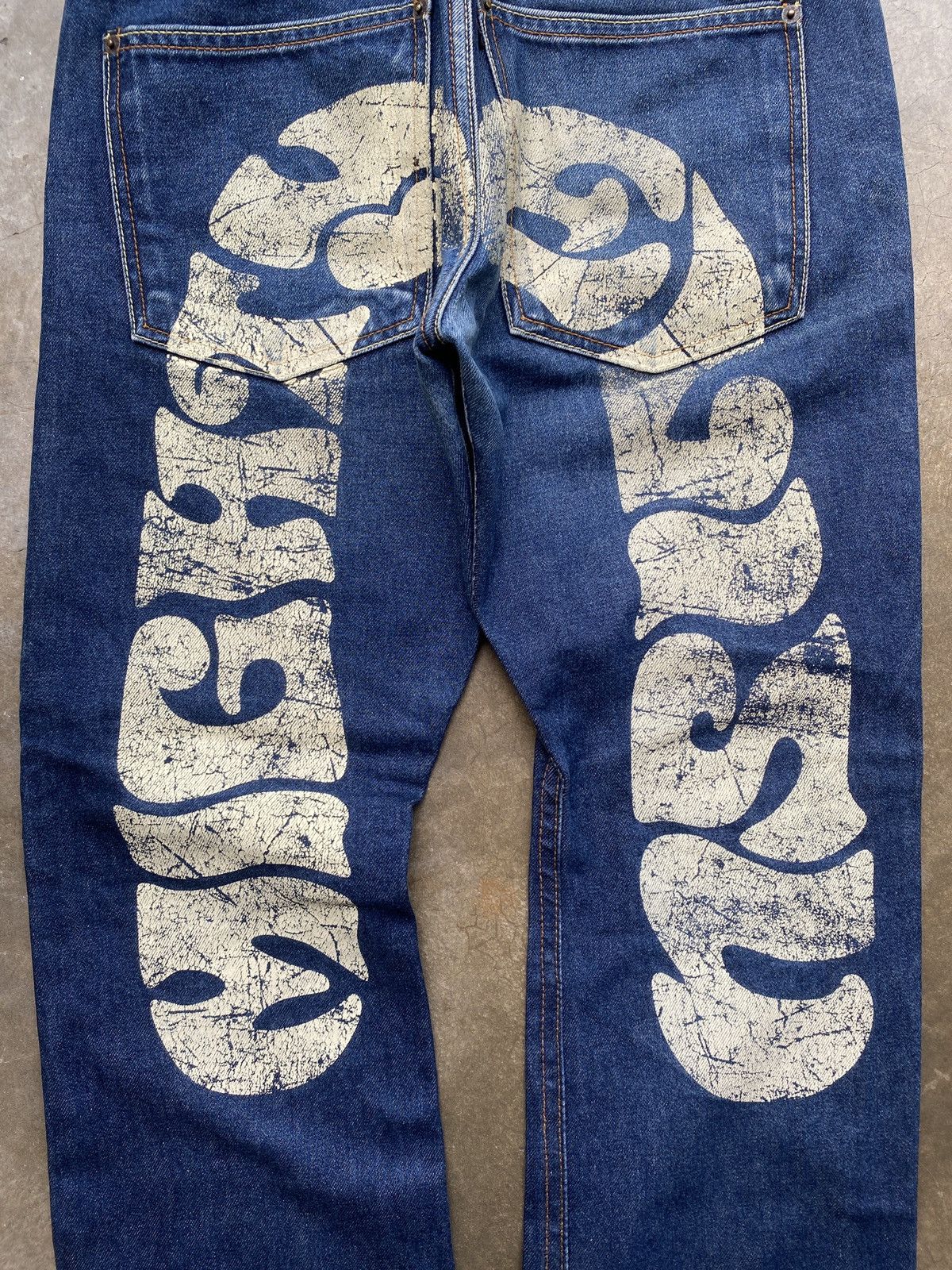 Japanese Brand × Vintage FLARE🔥 japanese brand mighty evisu daicock jeans Size US 30 / EU 46 - 11 Thumbnail