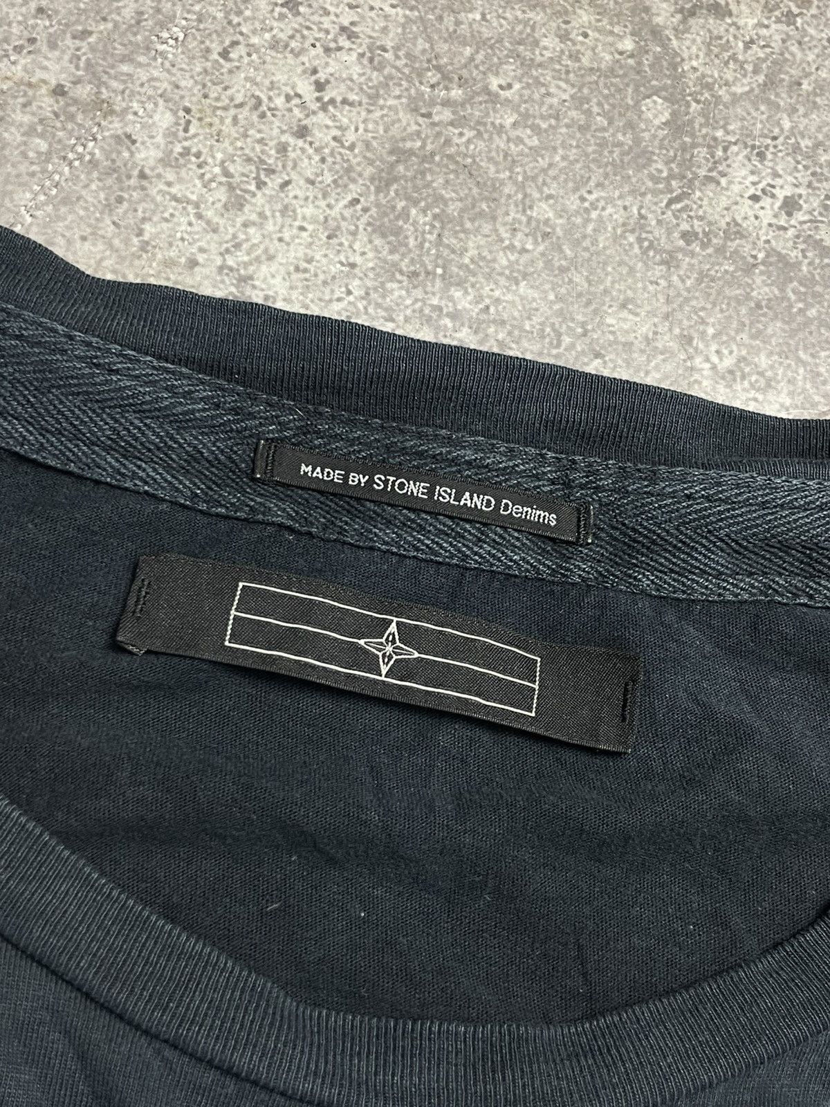 Stone Island Stone Island Denim Big Logo T Shirt Size US XL / EU 56 / 4 - 5 Thumbnail