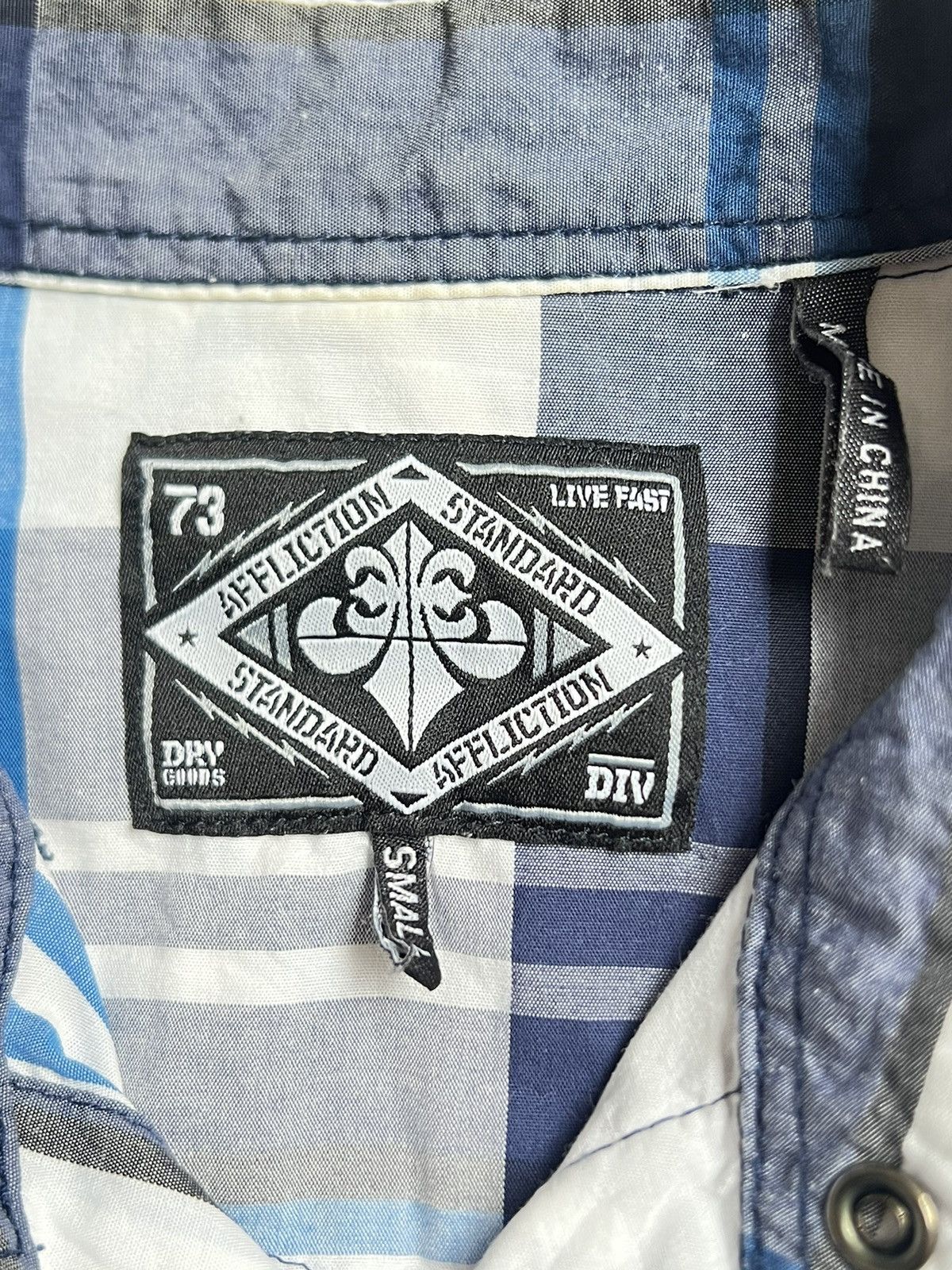 Affliction AFFLICTION Plaid Motive Shirt Size US S / EU 44-46 / 1 - 12 Thumbnail
