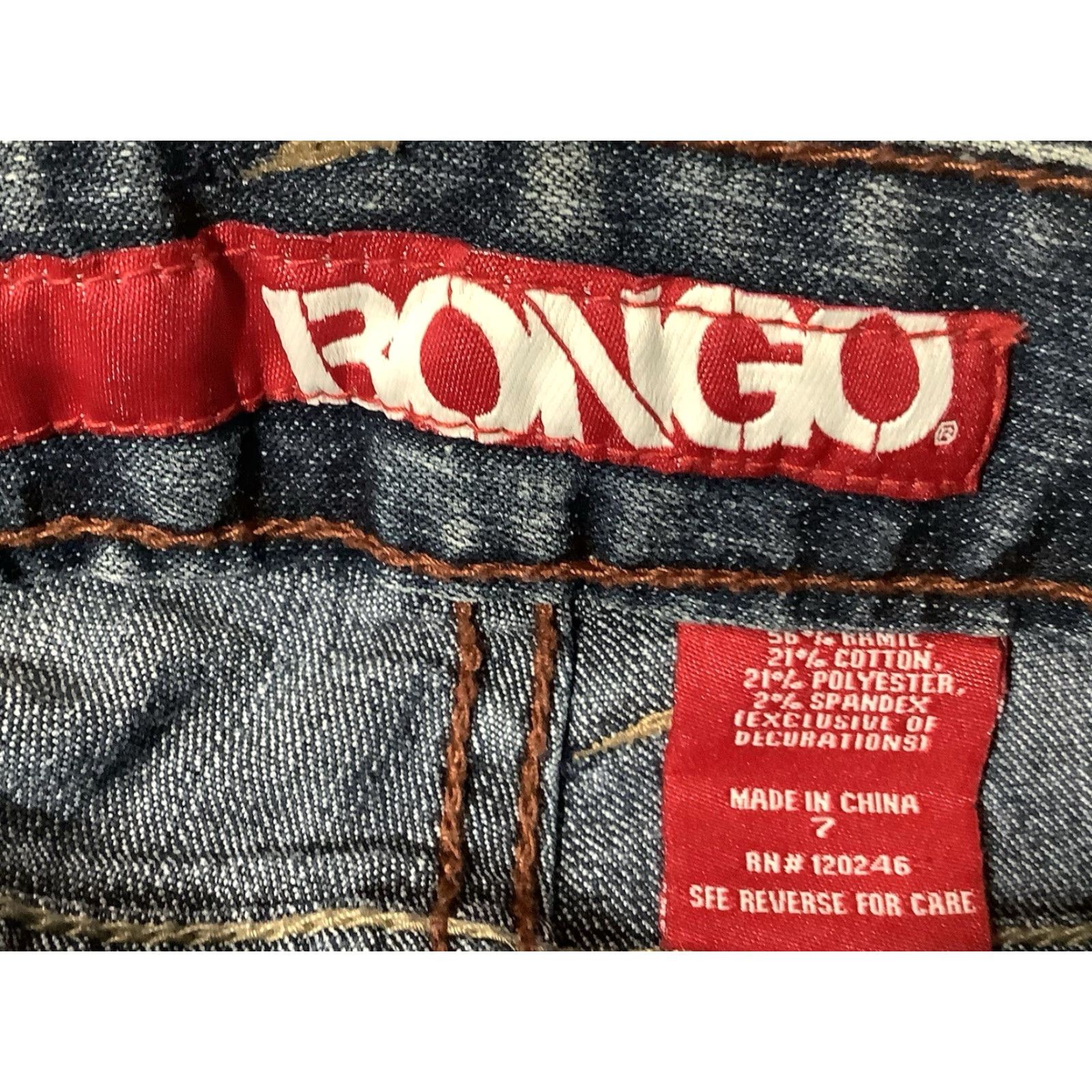 Vintage Bongo Jeans Blue Size 7 Regular Bootcut Womens Denim Embroidered Pockets Vintage Size 28" / US 6 / IT 42 - 3 Thumbnail
