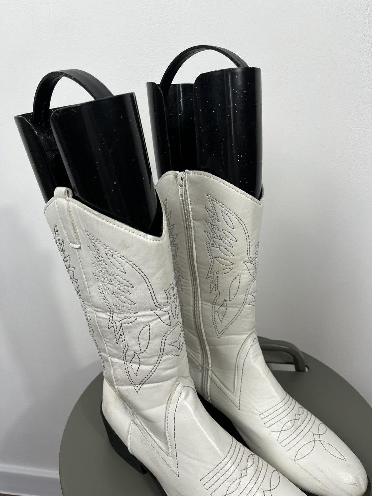 Other Women’s White Western Cowboy Boots EU 41 Faux Leather Size US 10 / IT 40 - 5 Thumbnail