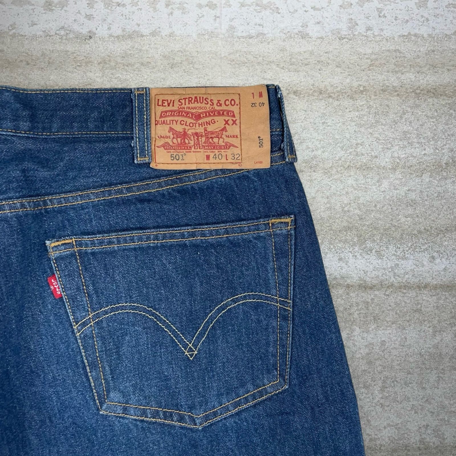 Levi's Vintage Y2K Levis Jeans 501 40x32 Regular Straight Dark Wash Size US 40 / EU 56 - 3 Thumbnail