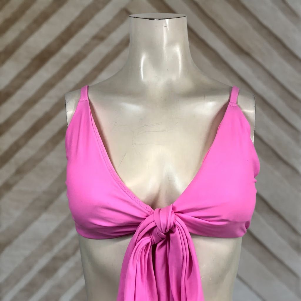 Vintage Aerie Pink Tie Bikini Swim Top Wrap Adjustable Straps Large Size Size L / US 10 / IT 46 - 1 Thumbnail