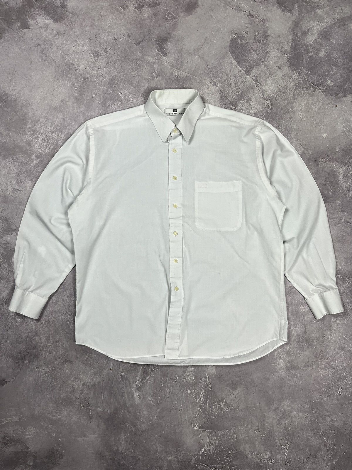 Pierre Balmain Pierre Balmain Vintage 90s White Button Up Shirt Luxury Size US XL / EU 56 / 4 - 1 Thumbnail
