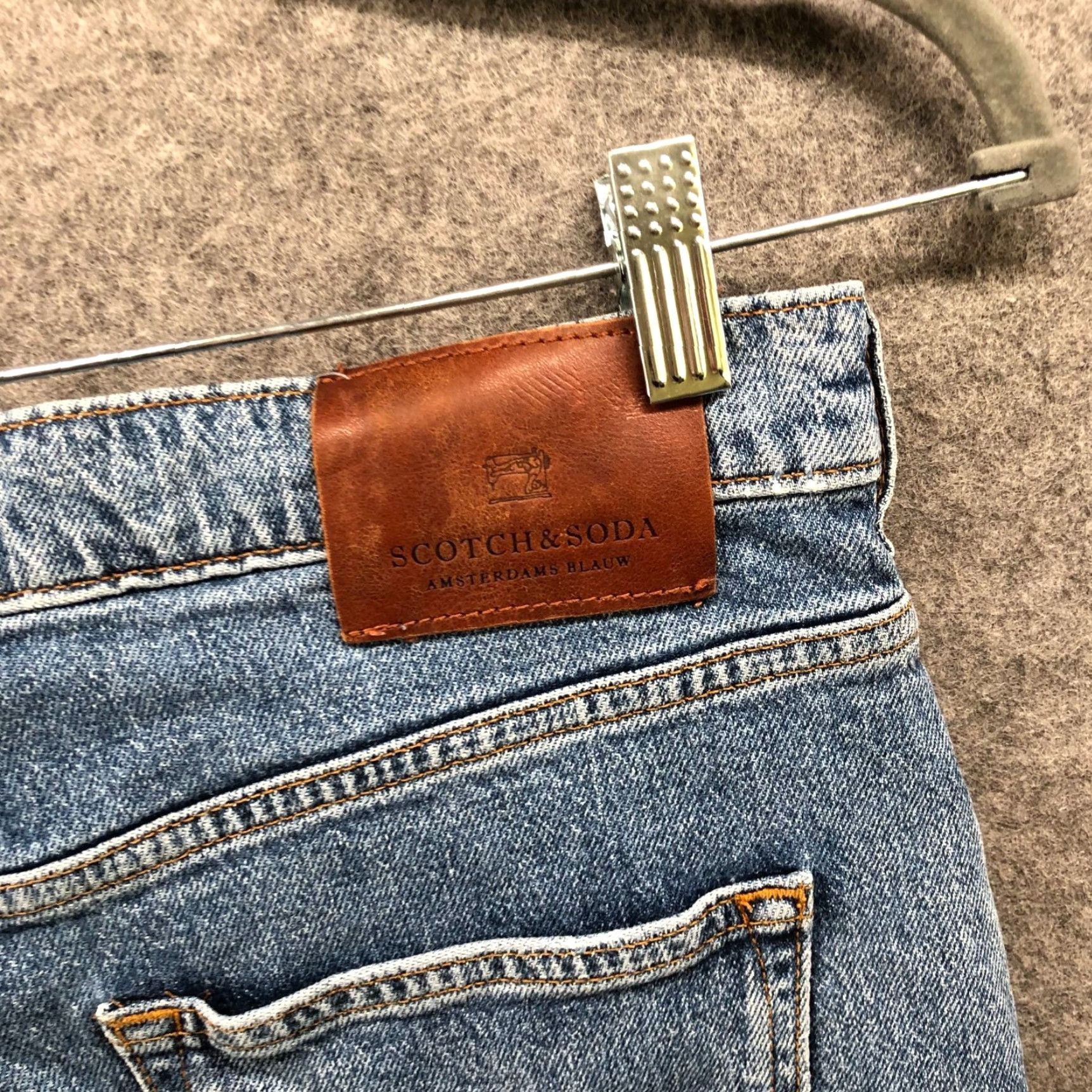 Scotch & Soda SCOTCH & SODA The Norm Jeans Mens 31x32 Regular Straight Denim Blue 90s Retro Style Mens Jeans Size US 31 - 7 Thumbnail