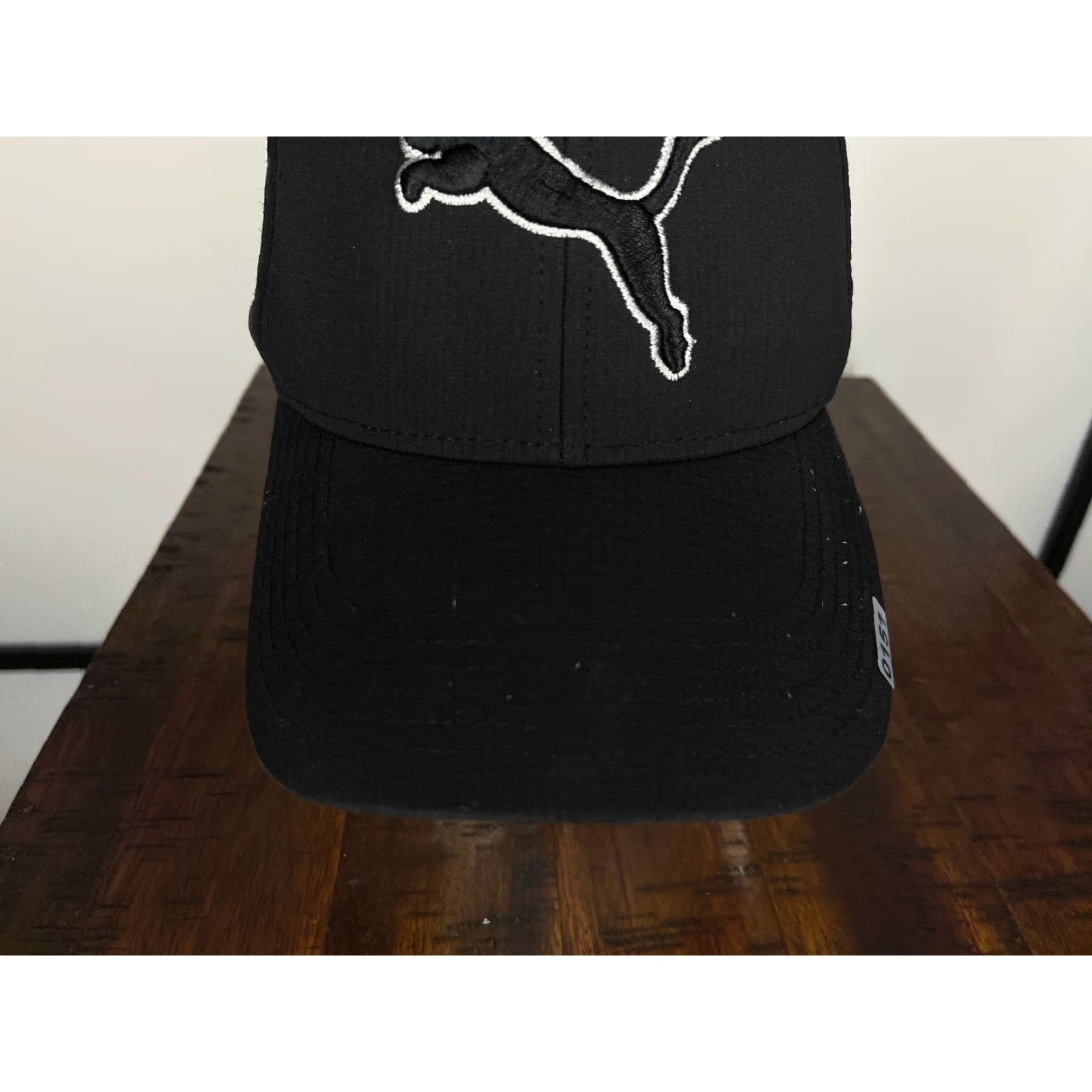 Puma PUMA Hat Cap Fitted Adult Medium Black Embroidered Polyester Spandex Blend Golf Size ONE SIZE - 3 Thumbnail