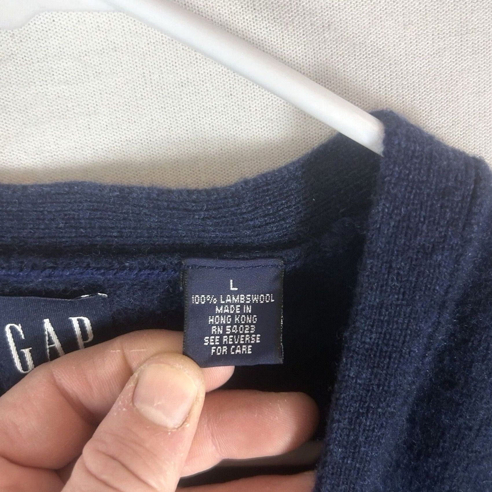 Gap VINTAGE Gap 100% Lambswool Golf Sweater Vest Mens L Blue V-Neck Casual Sold by Gap Size US L / EU 52-54 / 3 - 4 Thumbnail