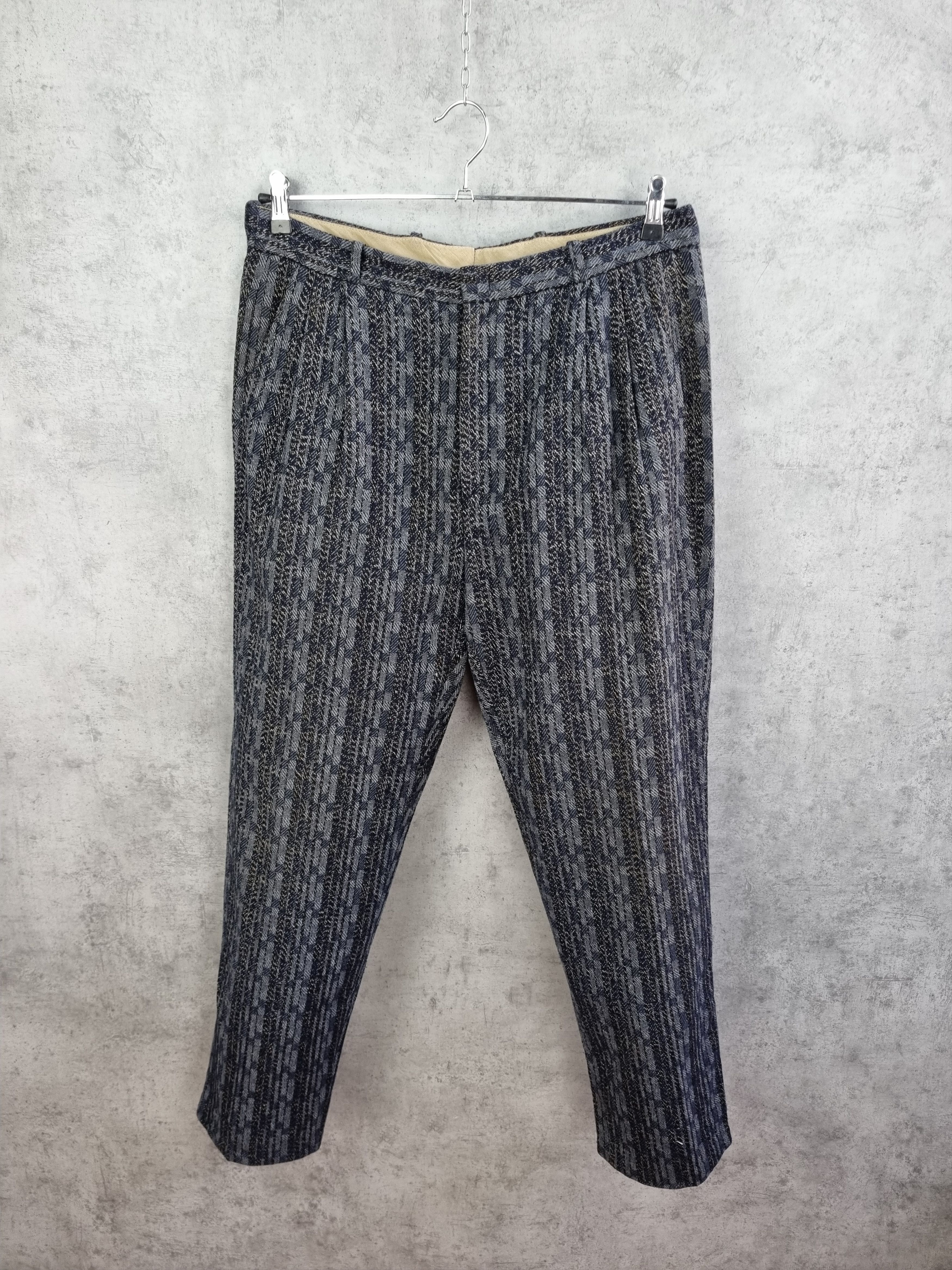 Seditionaries × Vintage 90s Unique Gorgeous Knitted Wool Pants Missoni Style Size US 33 - 3 Thumbnail