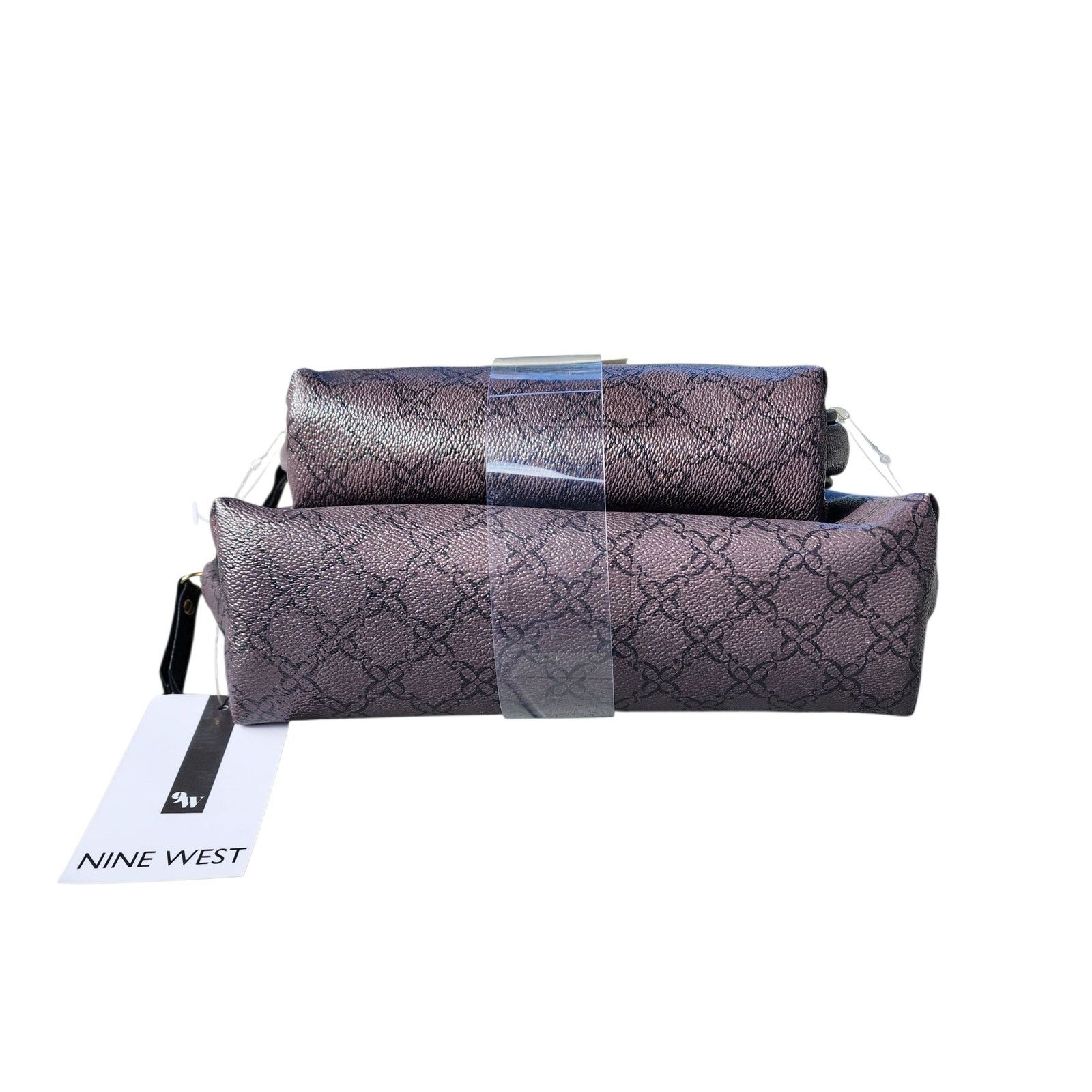 Nine West Nine West Two Piece Dome Faux Leather Cosmetic Bag Set Size ONE SIZE - 5 Thumbnail
