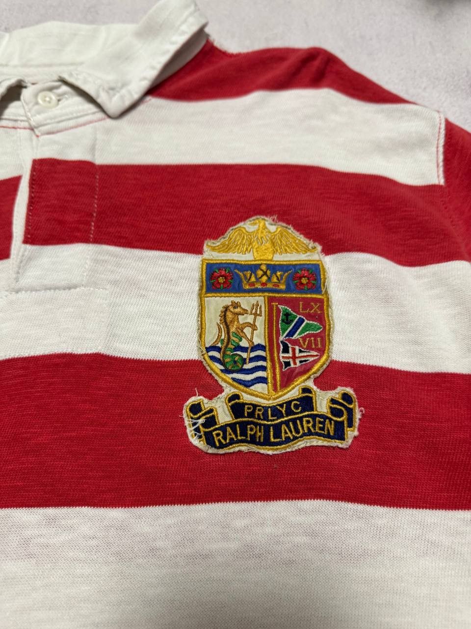 Vintage Vintage Polo Ralph Lauren Rugby Striped Sweatshirt Y2K 90s Size US XL / EU 56 / 4 - 5 Thumbnail